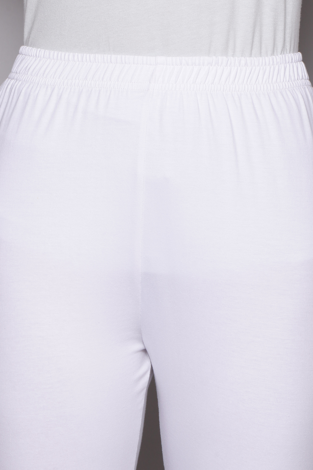White Cotton Blend Solid Churidar image number 5