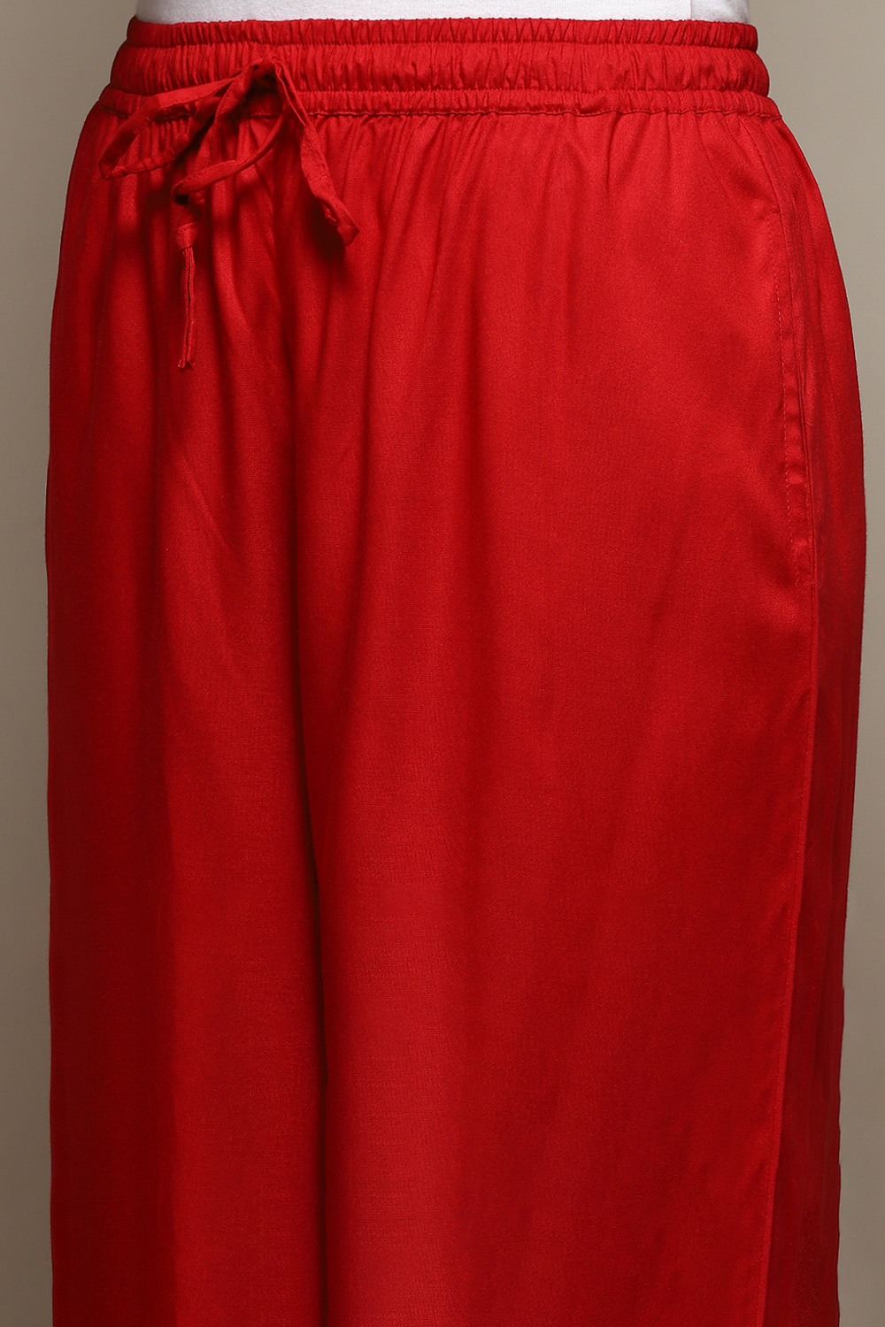 Black Rayon Regular Solid Palazzo image number 1