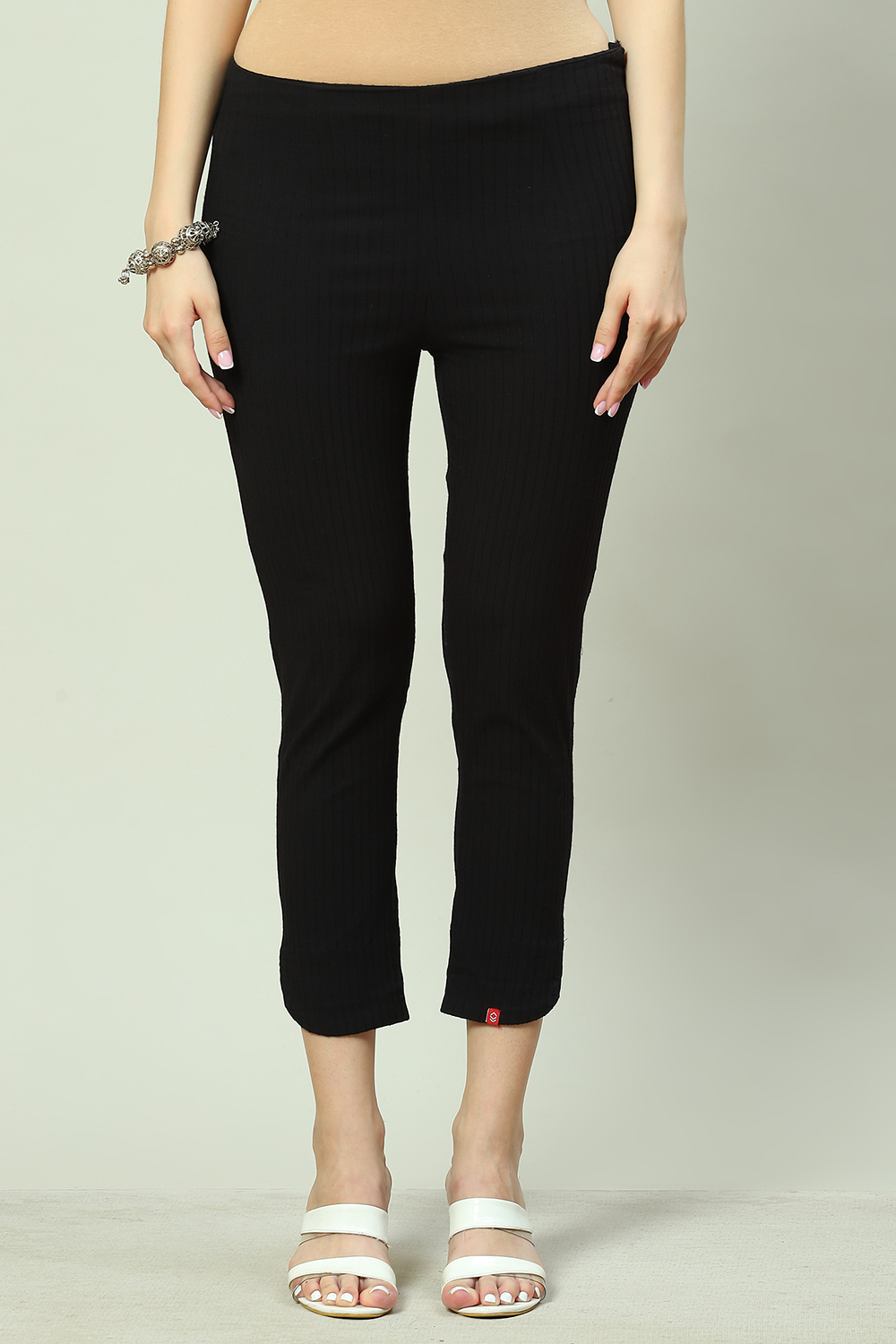 Brown Viscose Solid Pant image number 0