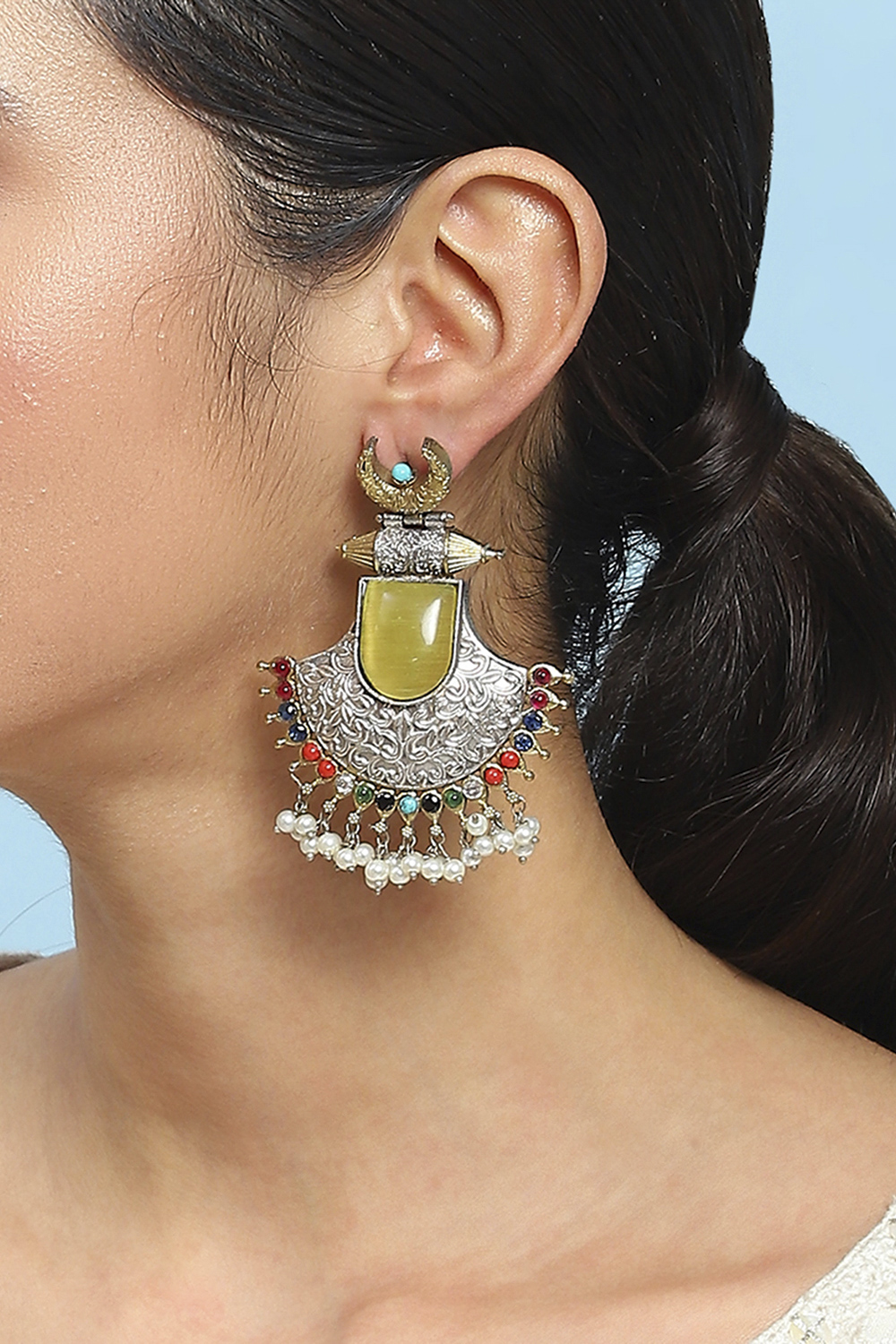 Yellow Alloy Drop & Danglers image number 1
