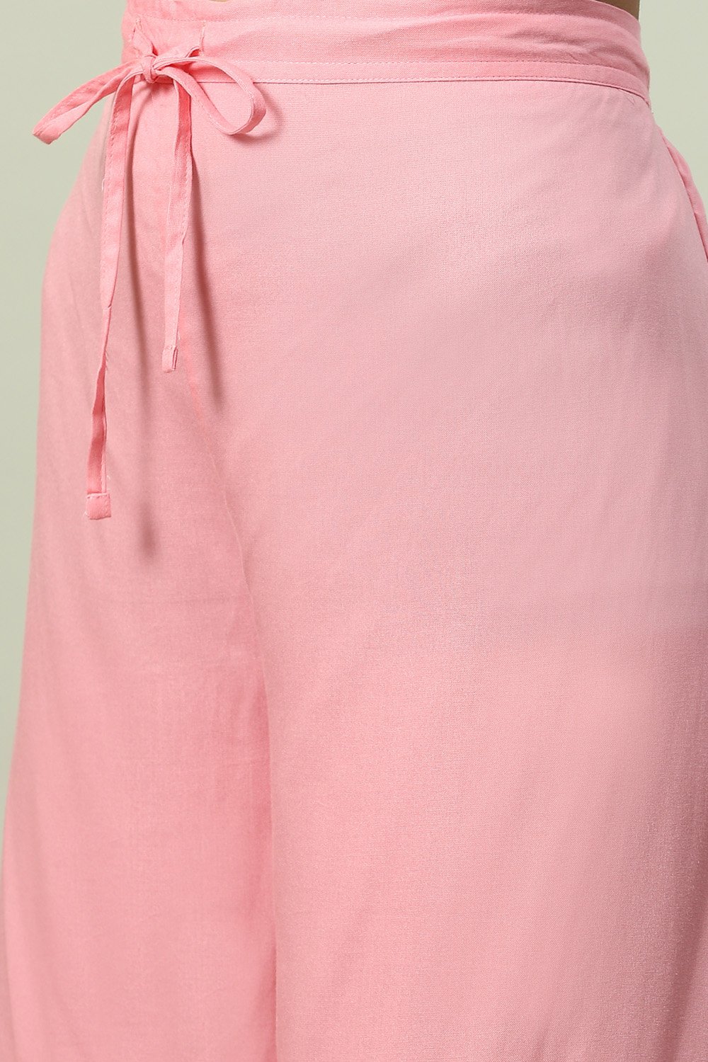 Pink Viscose A-Line Kurta Palazzo Suit Set image number 2