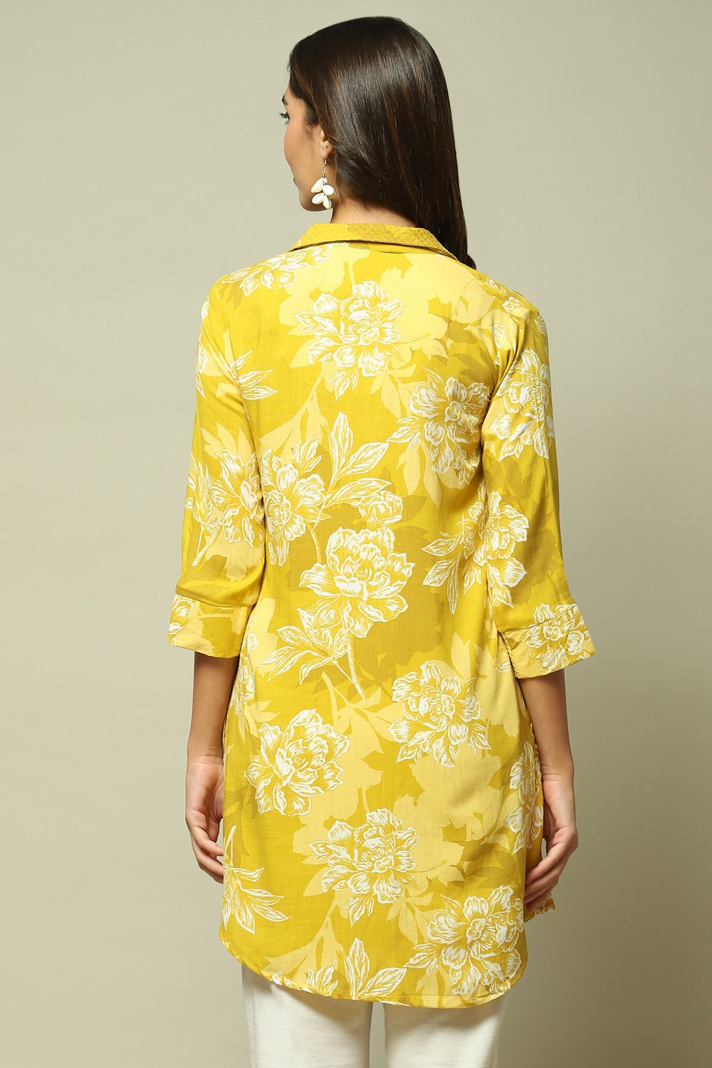 Olive LIVA Printed Shirt image number 4