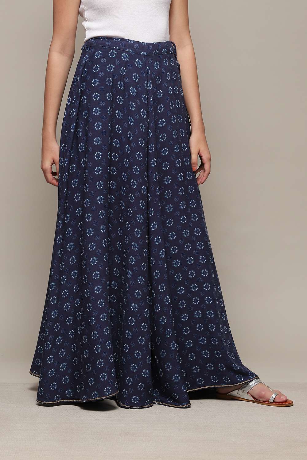 Navy LIVA Printed Sharara image number 3