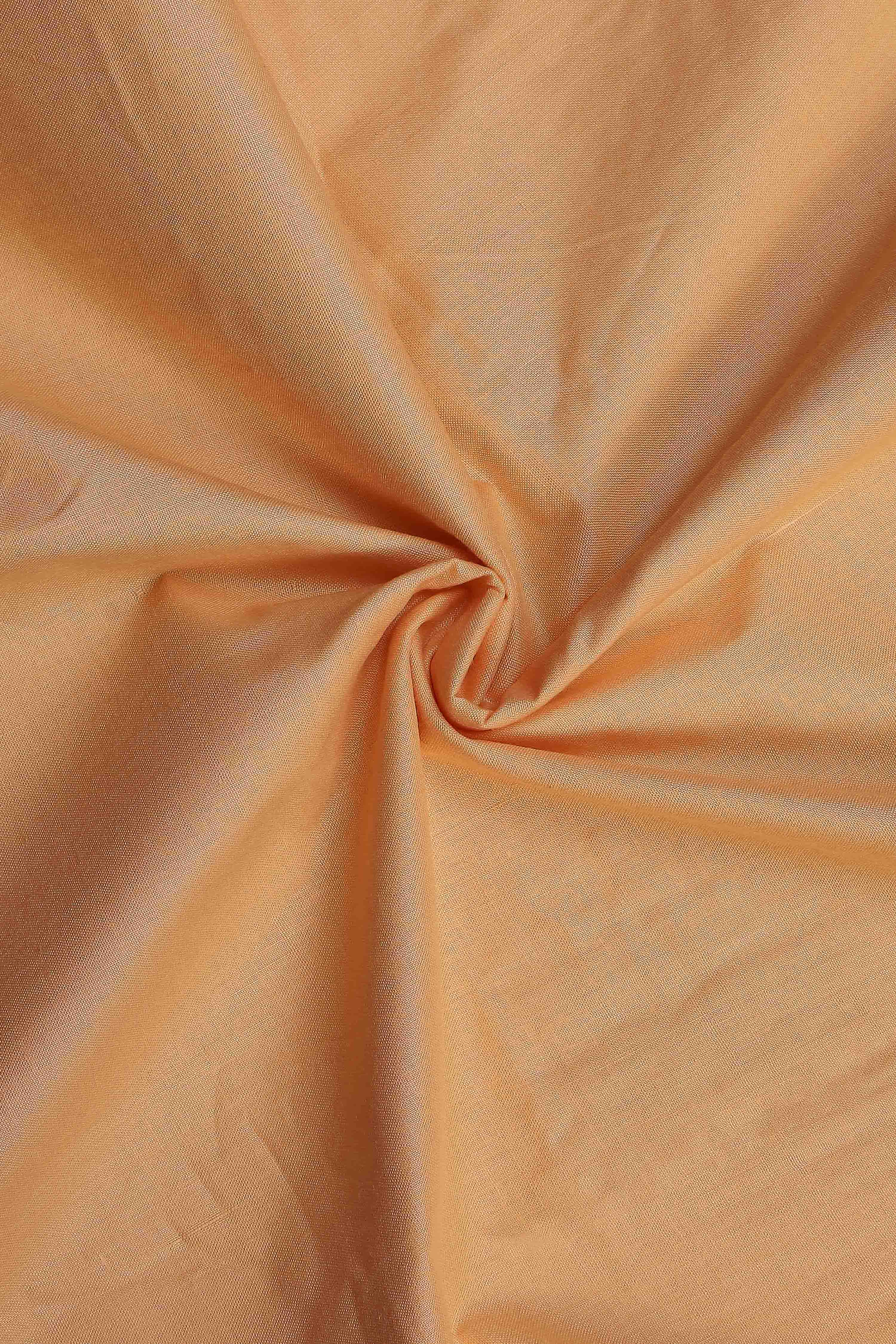 Ochre Cotton Rajasthani Print Unstitched Suit Set image number 2