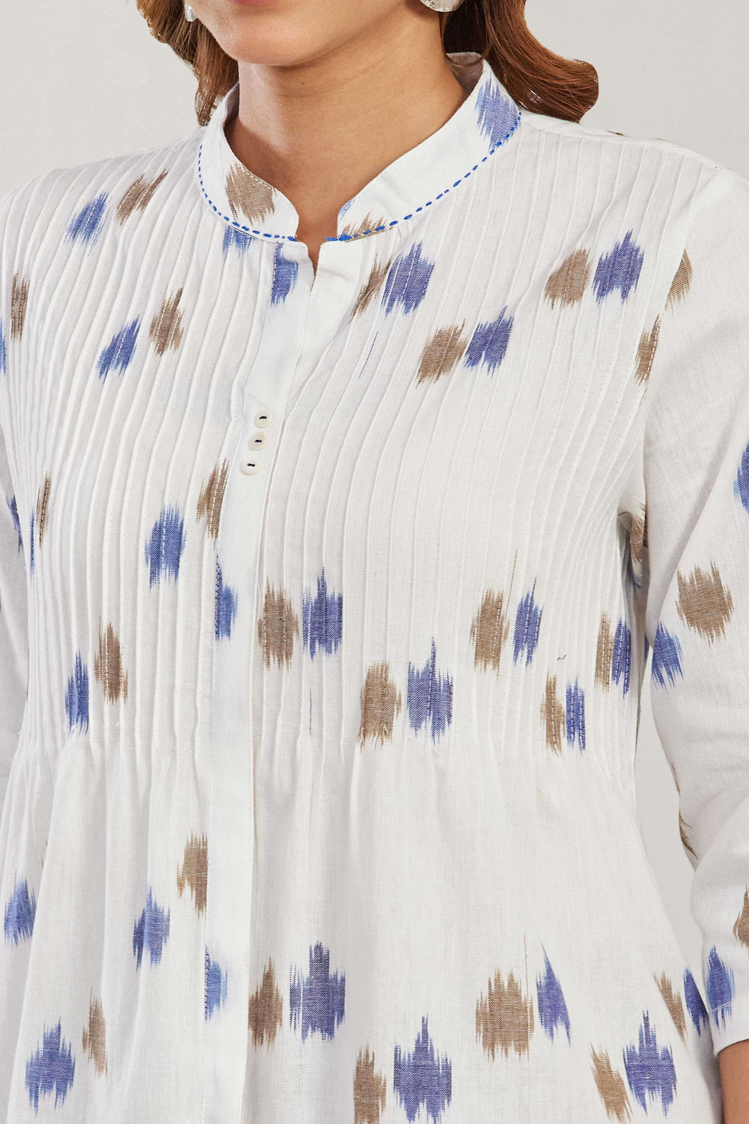 White Cotton Straight Kurta image number 1