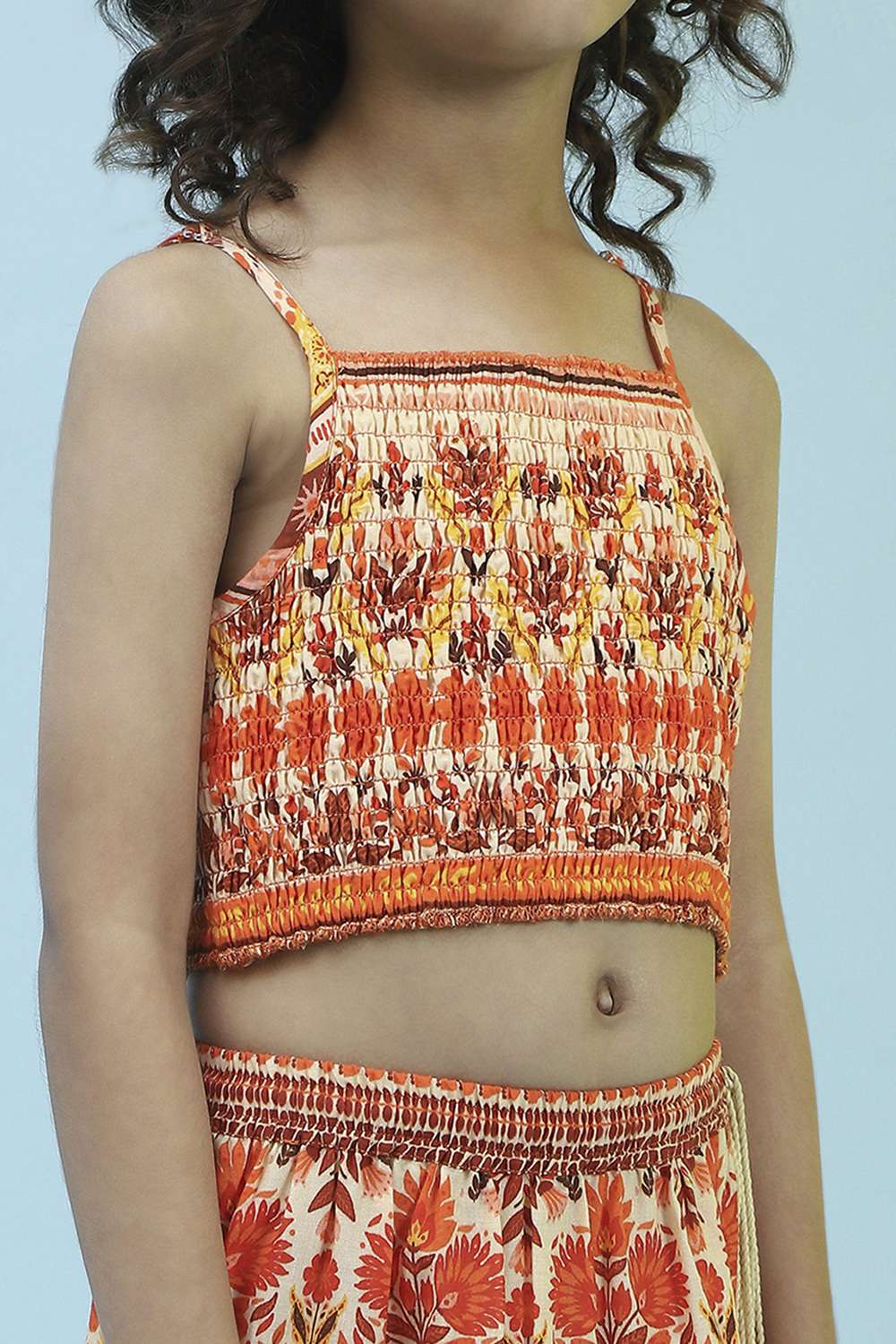 Multicolor Cotton Lehenga Set image number 1