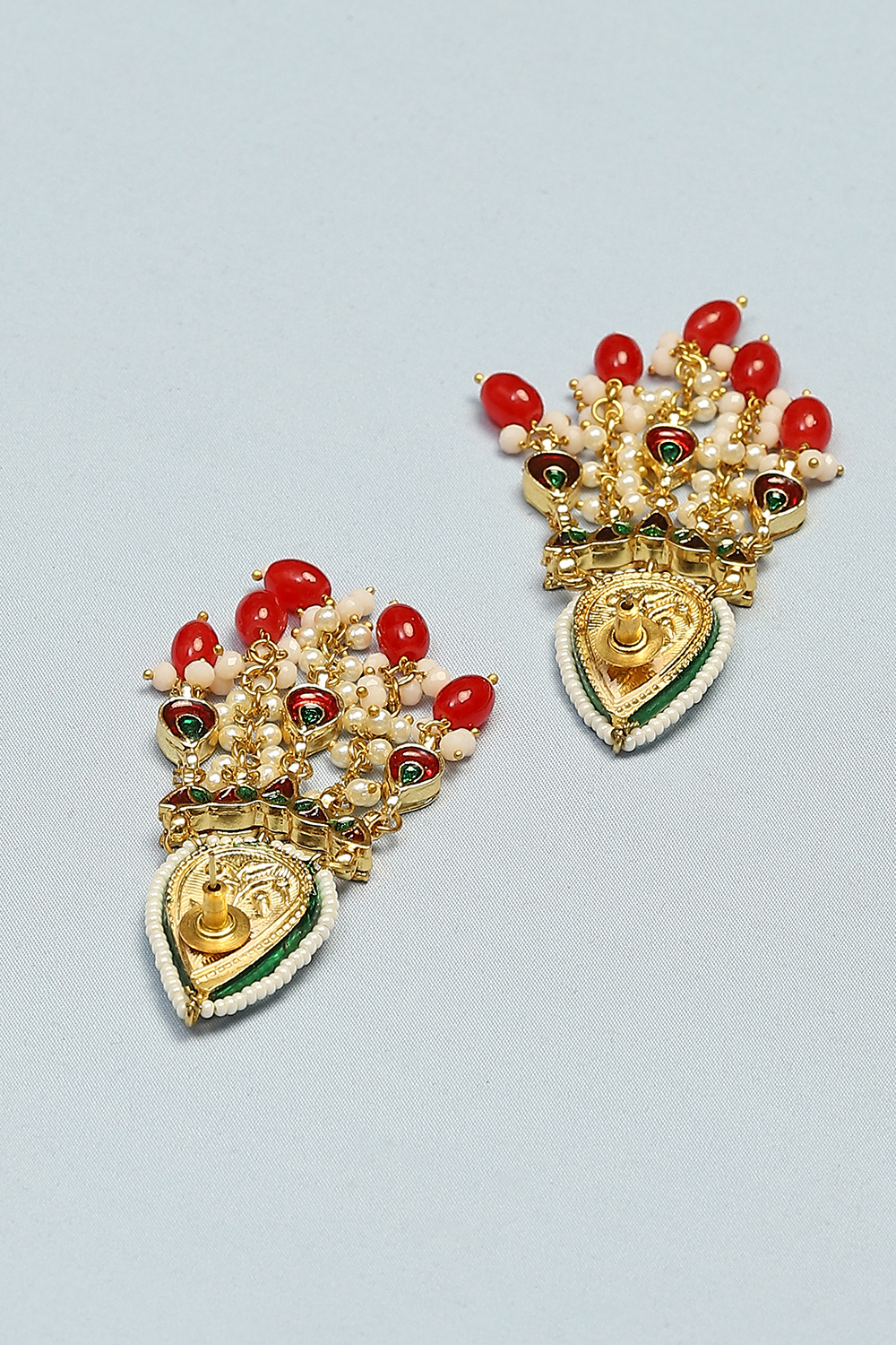Red Alloy Earrings image number 2