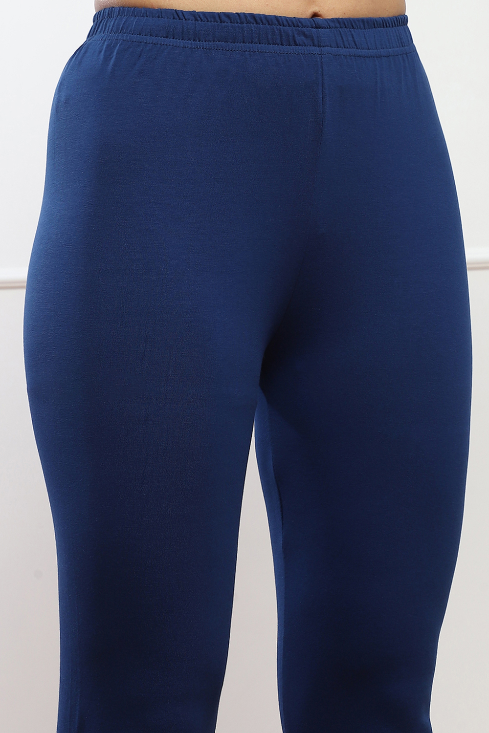 Camel Cotton Blend Solid Churidar image number 1