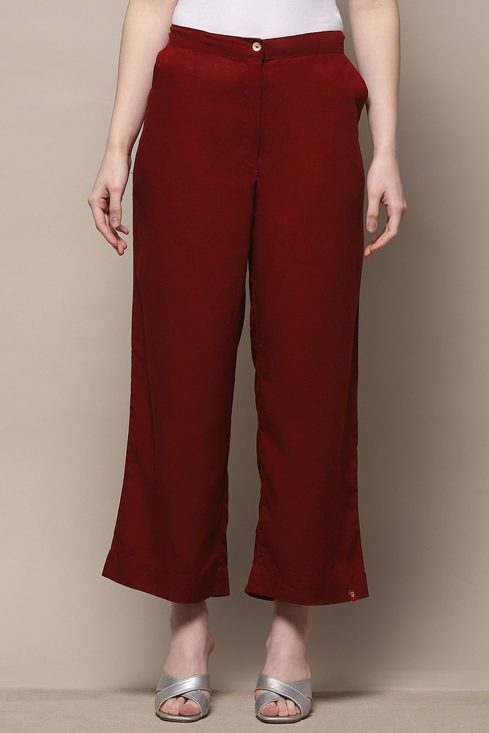 Black Cotton Relaxed Pant image number 5