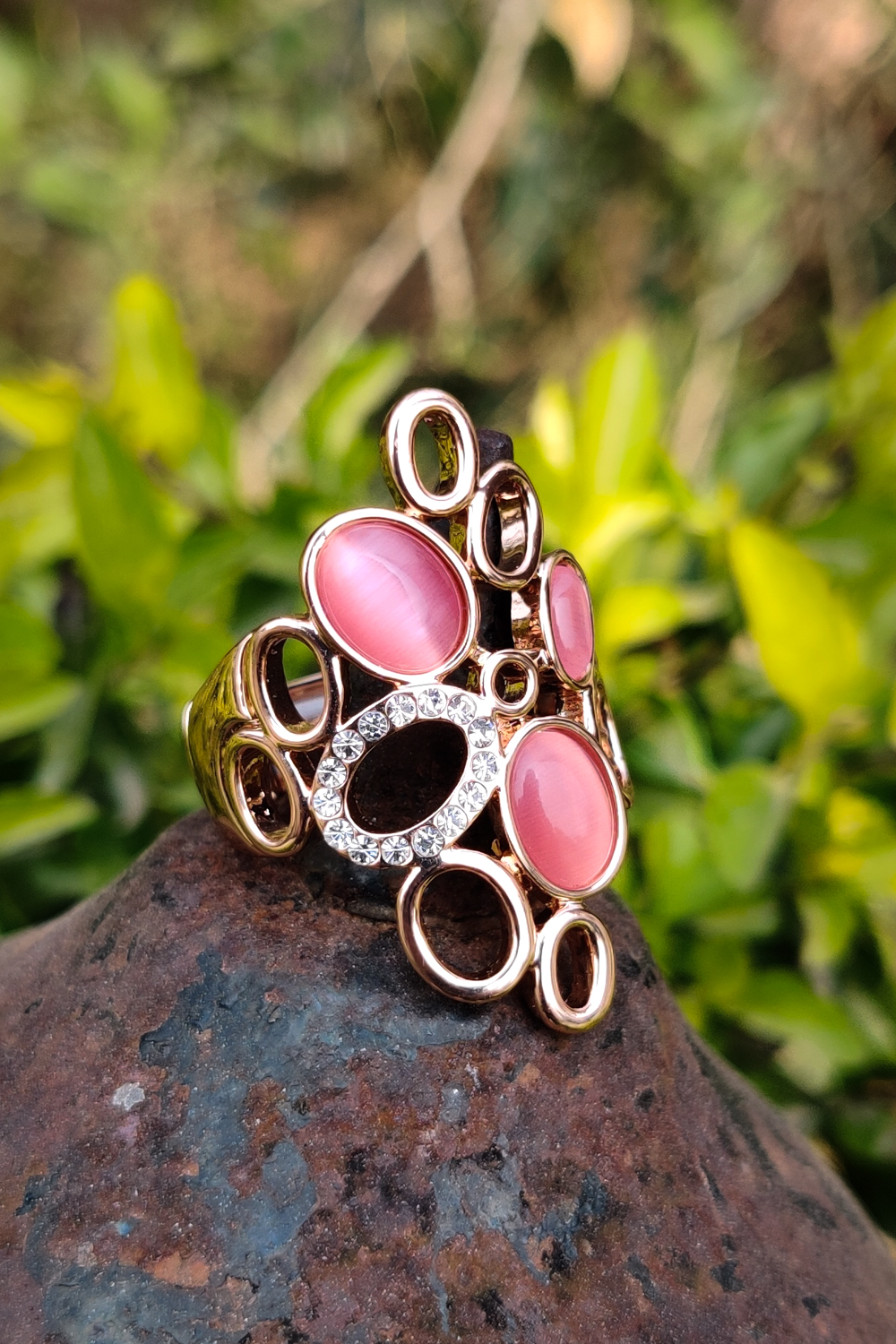 Peach Metal Brass Ring image number 0