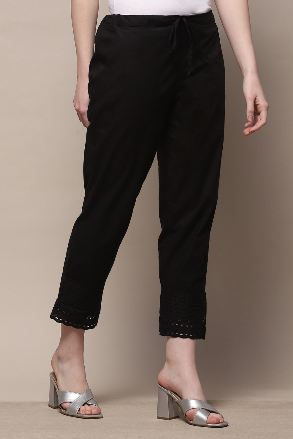 Black Cotton Pant image number 3