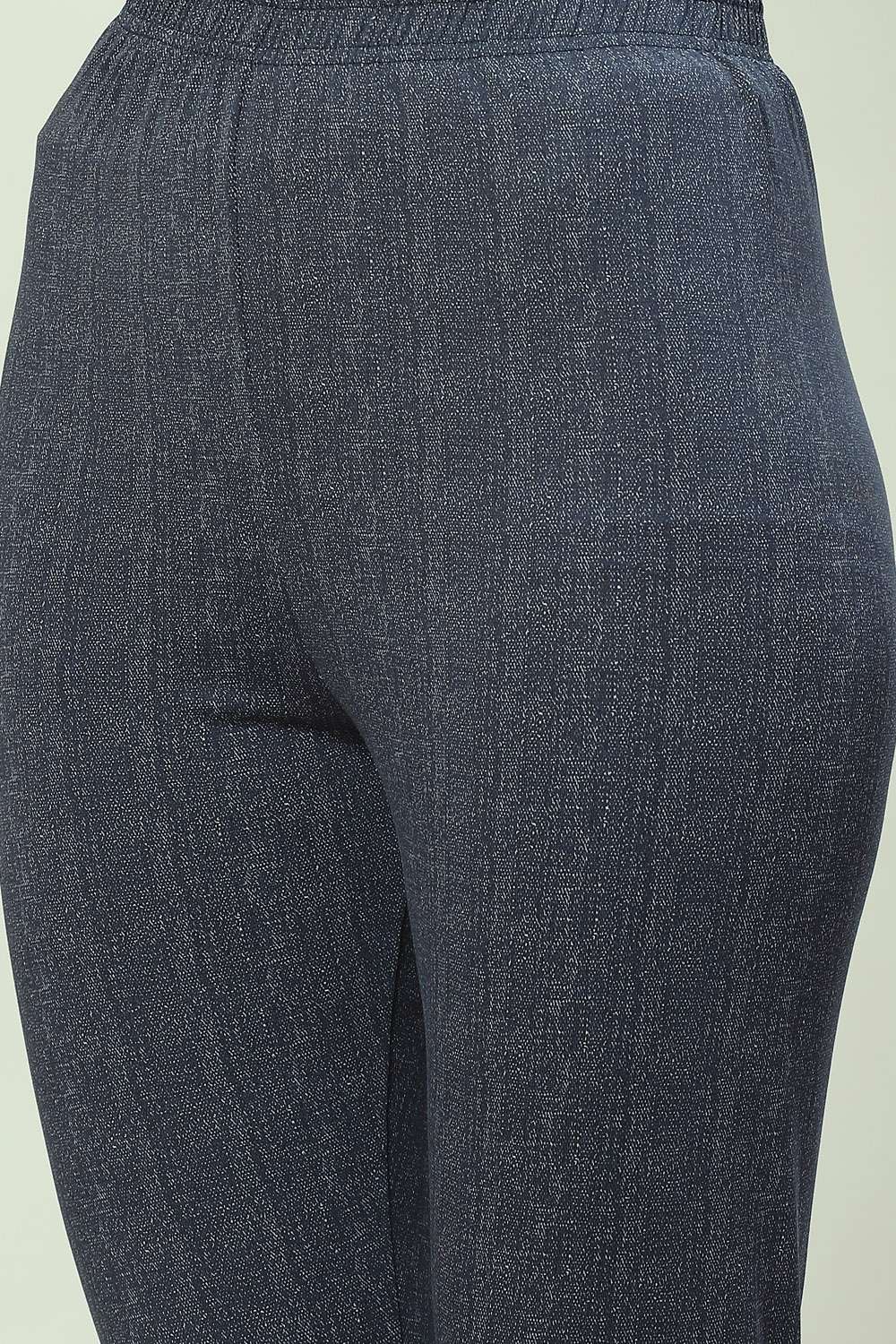 Blue Viscose Blend Legging image number 1