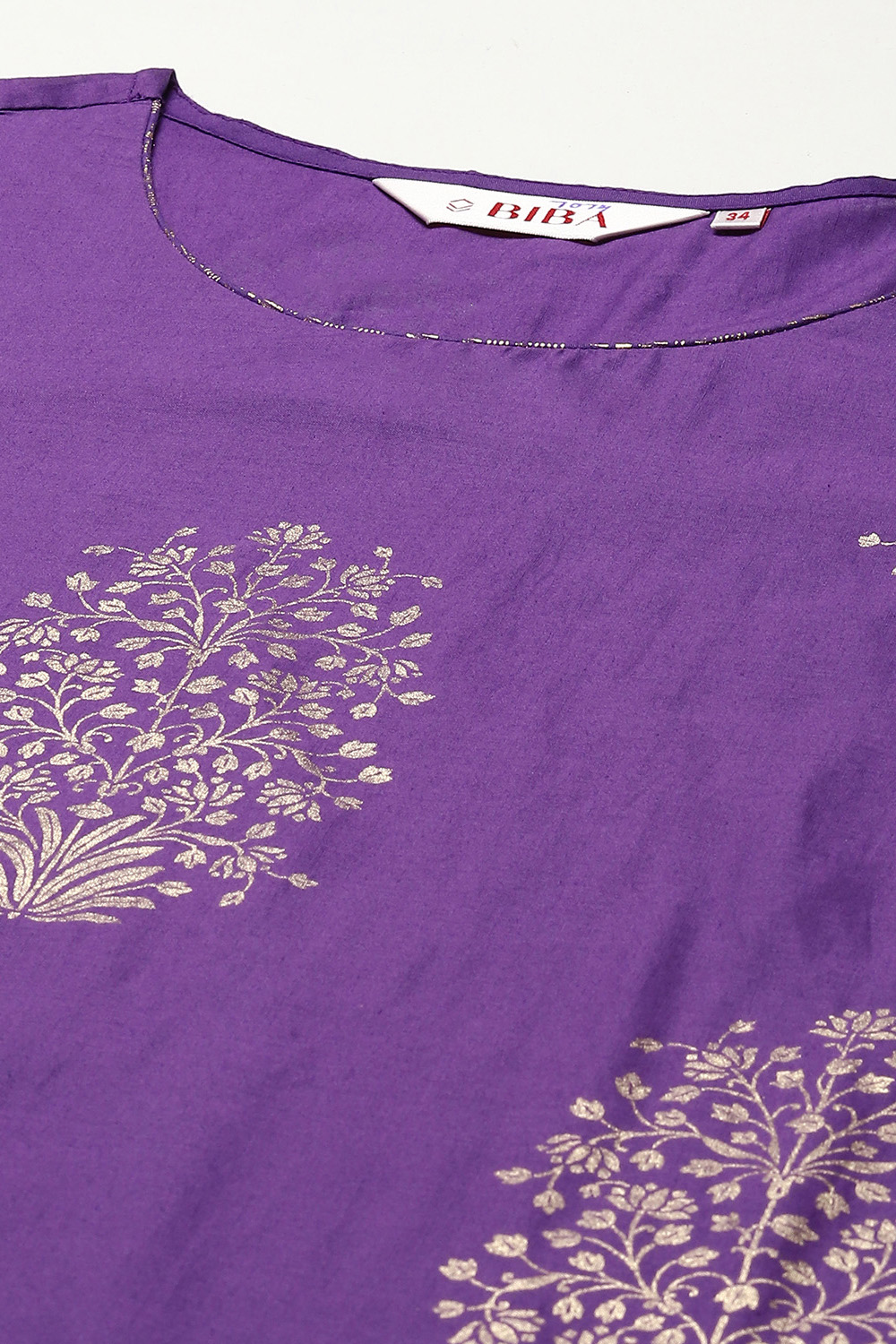 Navy Blue Cotton Straight Printed Kurta Capri Suit Set image number 1