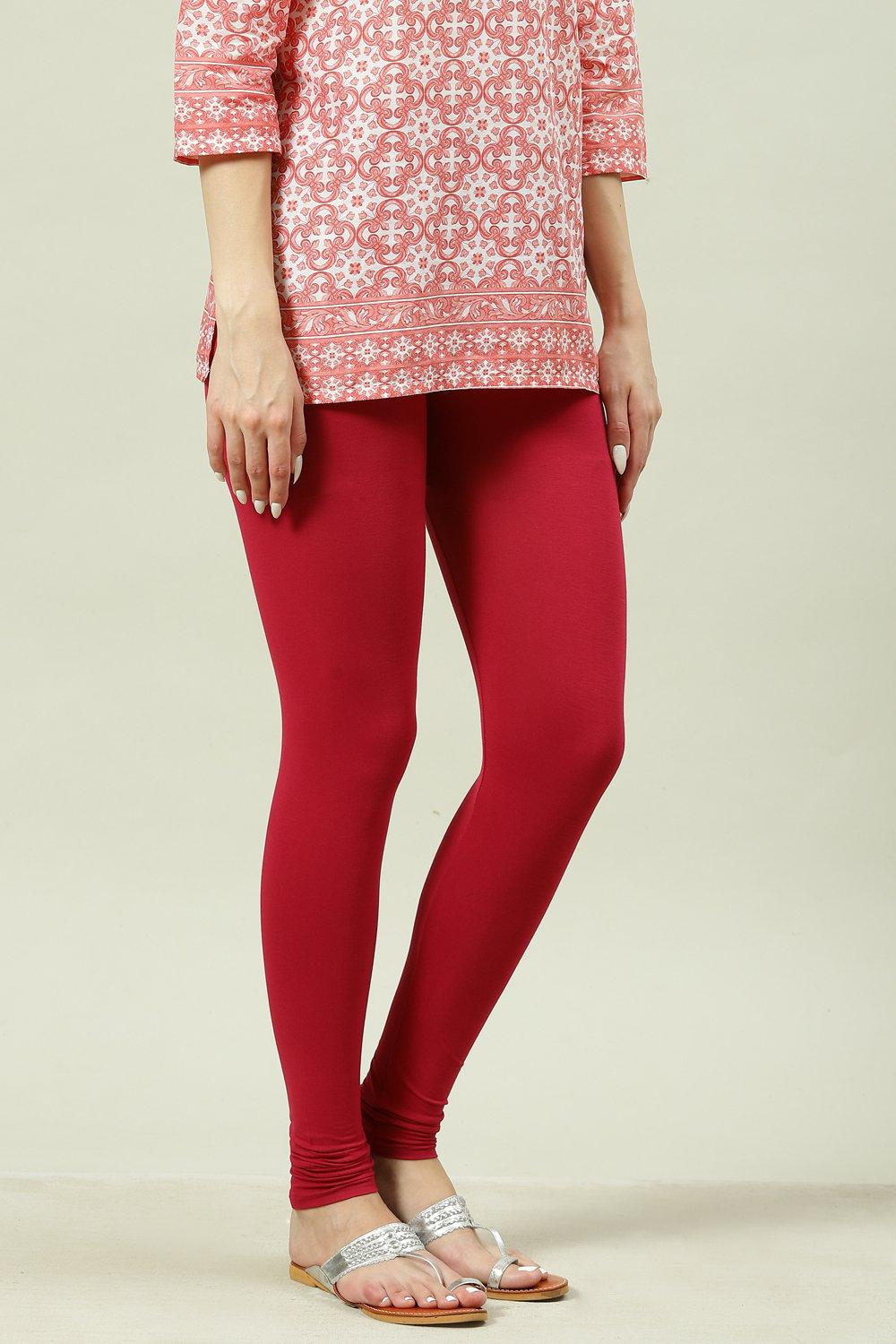 Black Viscose Lycra Solid Leggings image number 3
