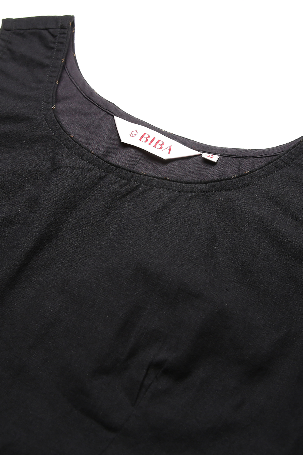 Black Cotton Three Piece Fusion Wear Set image number 2