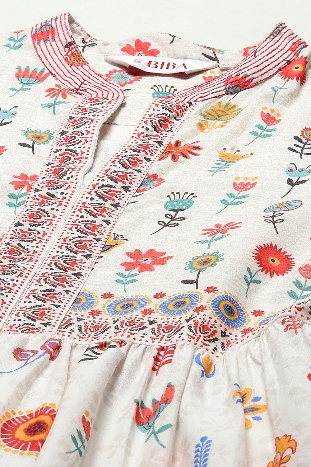 Black Cotton Straight Printed Kurta image number 1