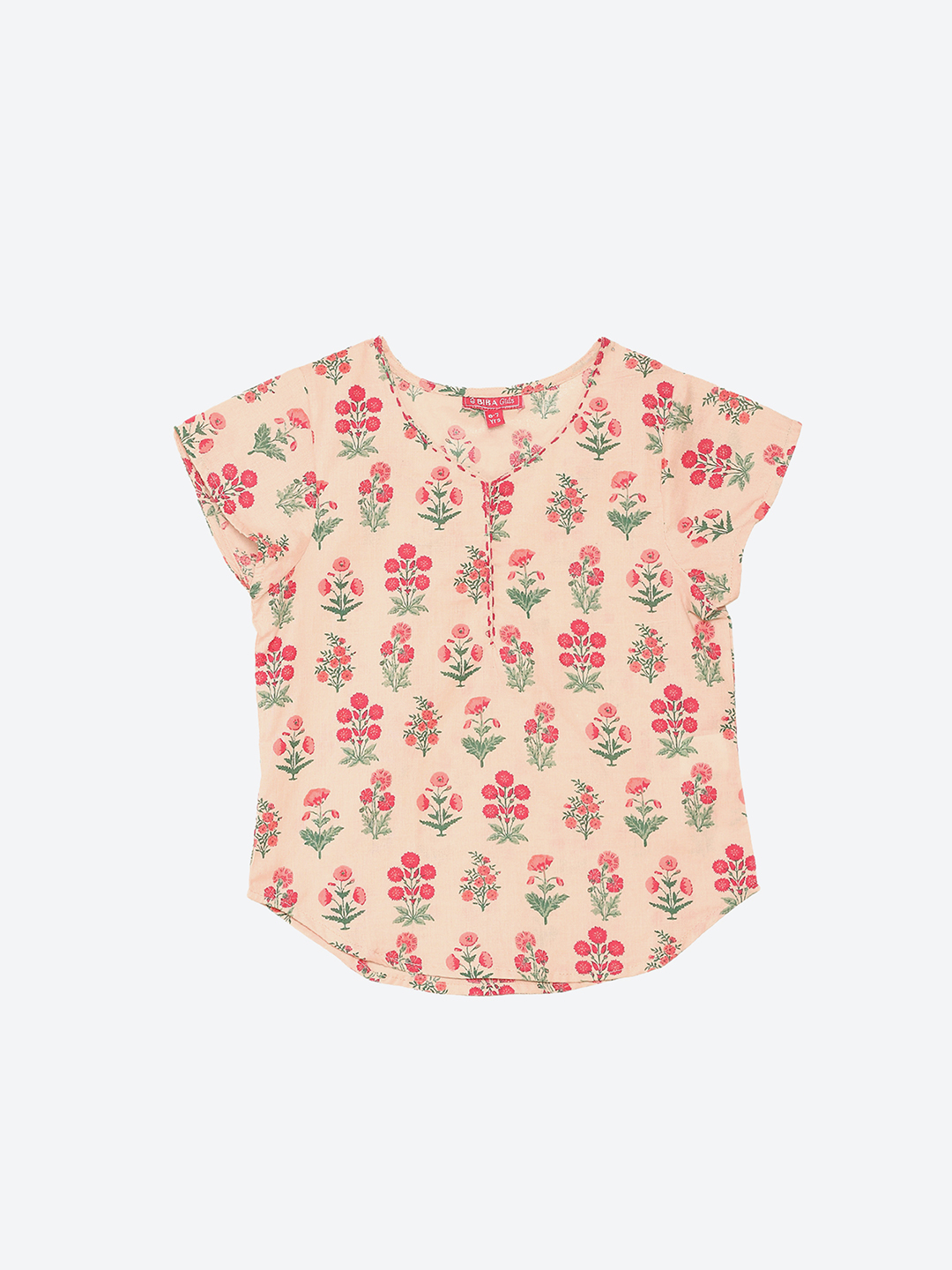 Pink Cotton Printed Top image number 0