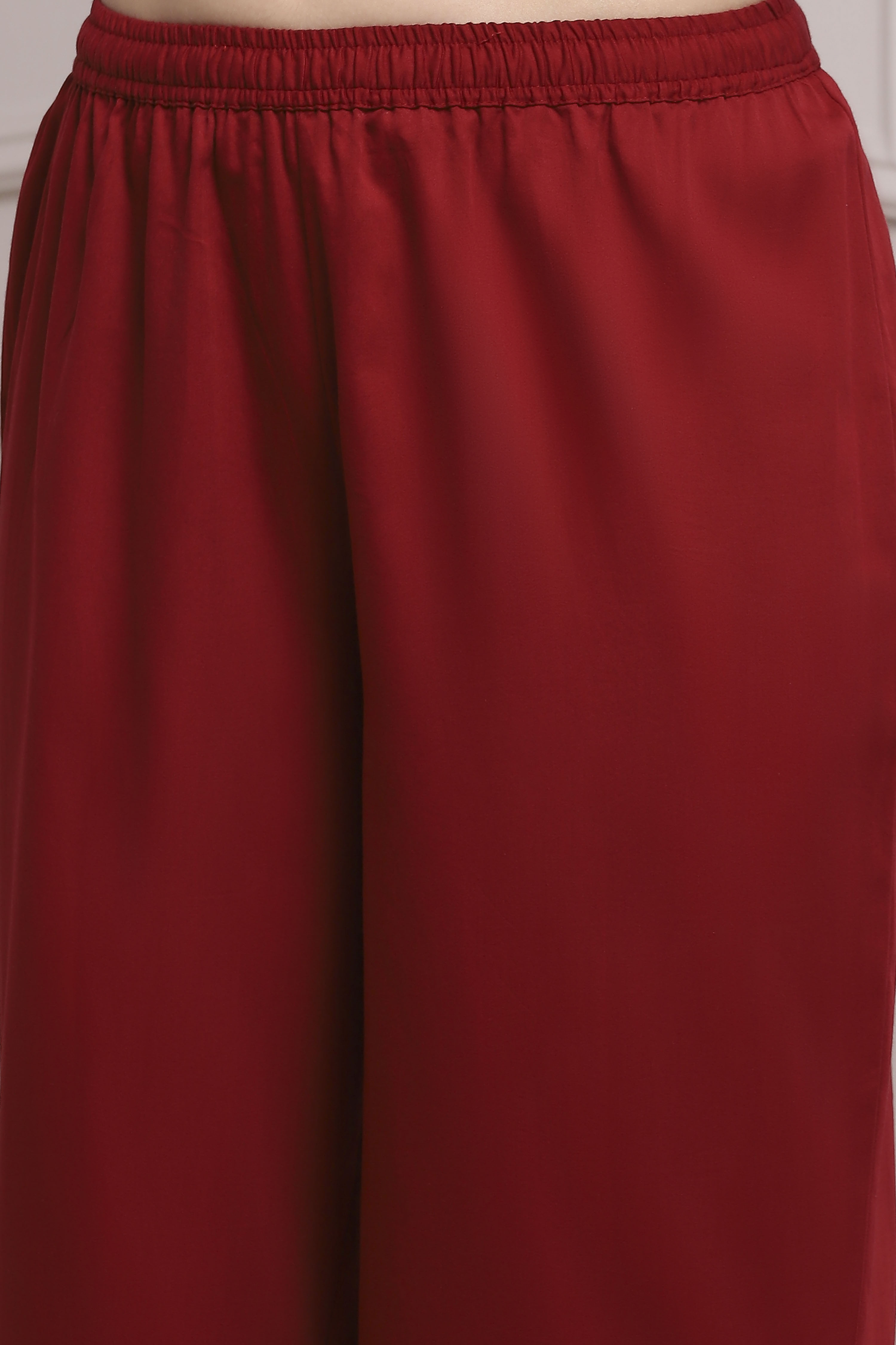 Blue and Pink Solid Straight Suit Set image number 2