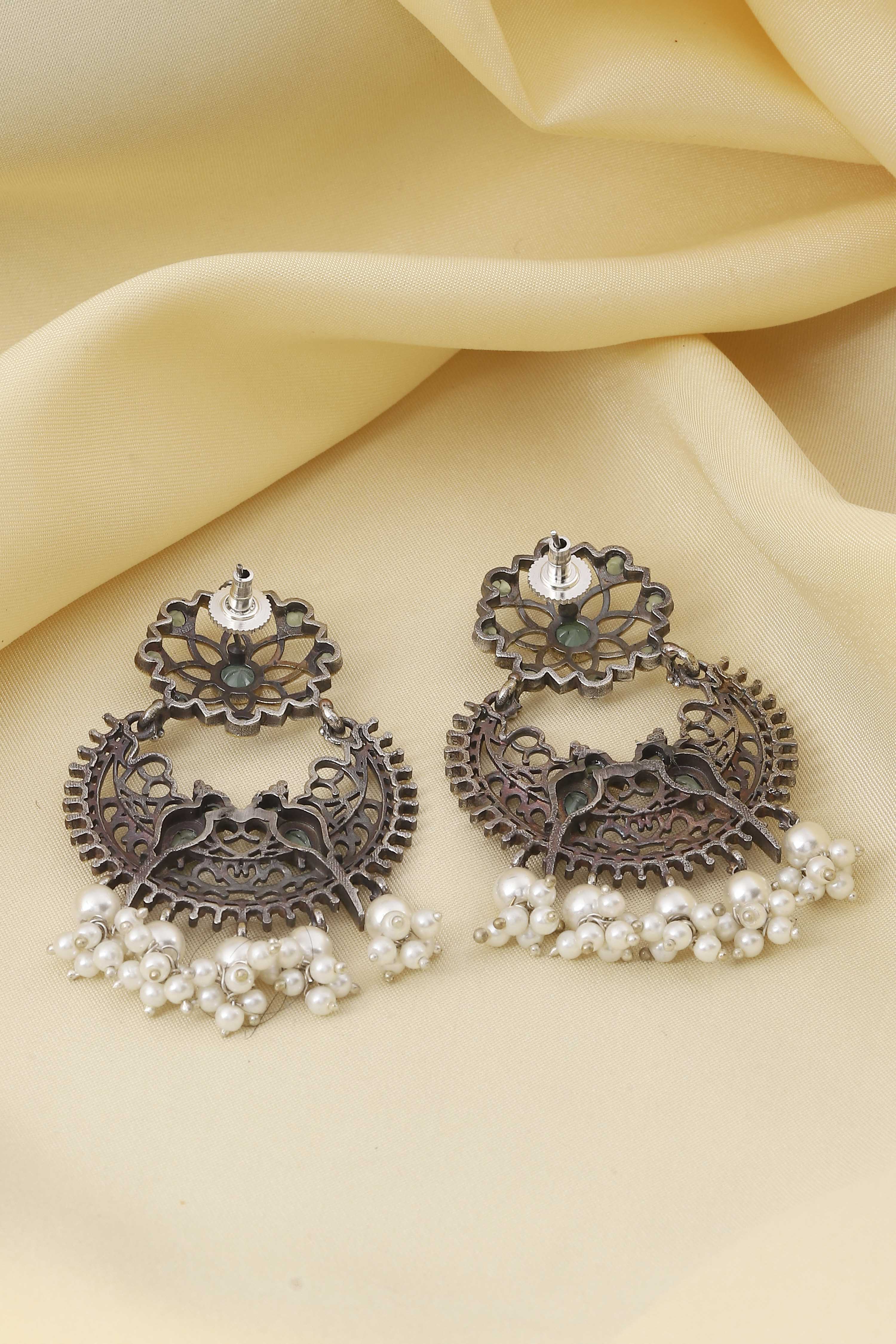 Mint Green Brass Drop & Danglers image number 2