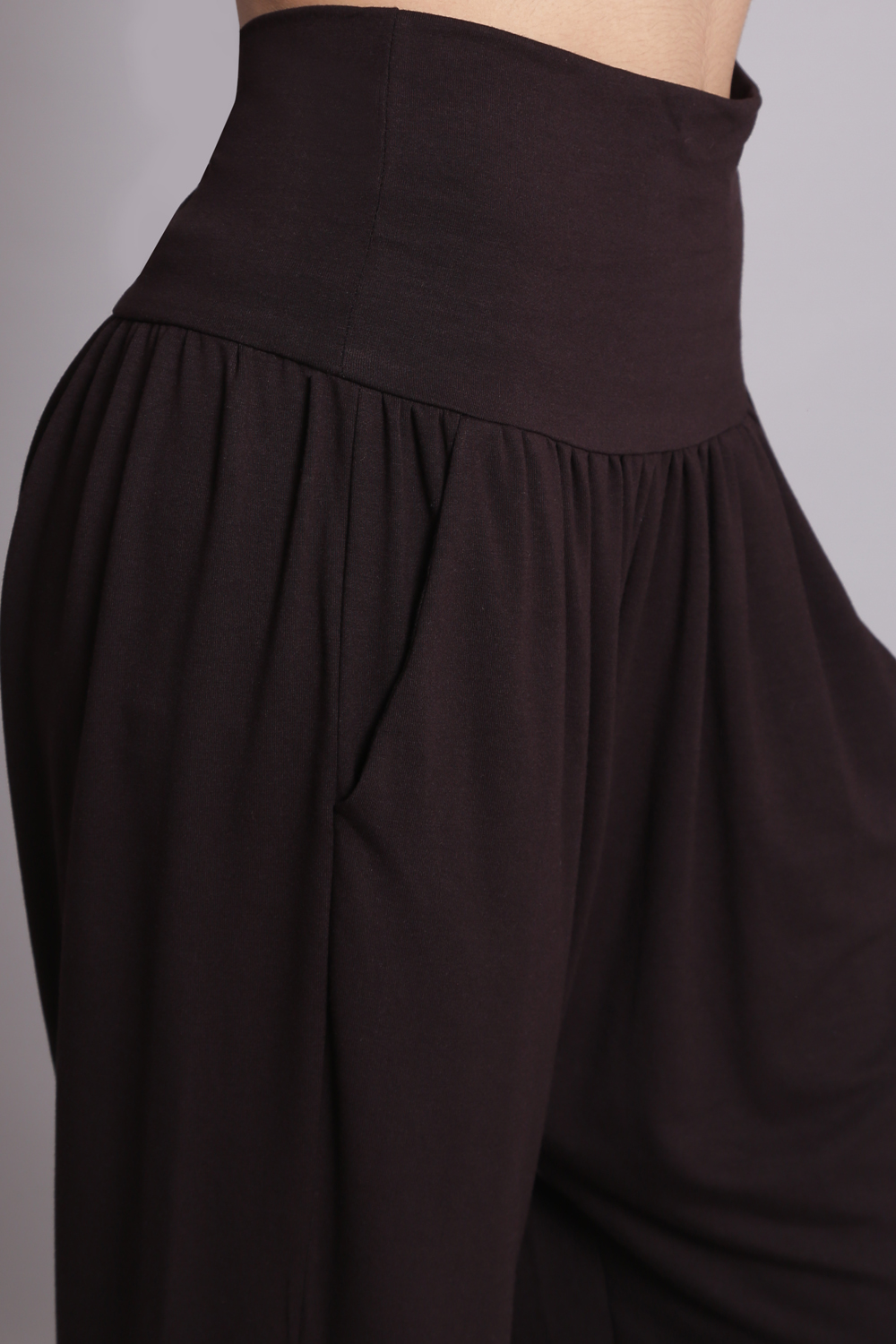 Teal Blue Viscose Blend Harem Pants image number 1