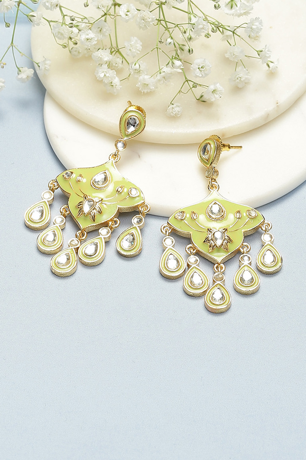 Light Green Alloy Earrings image number 0