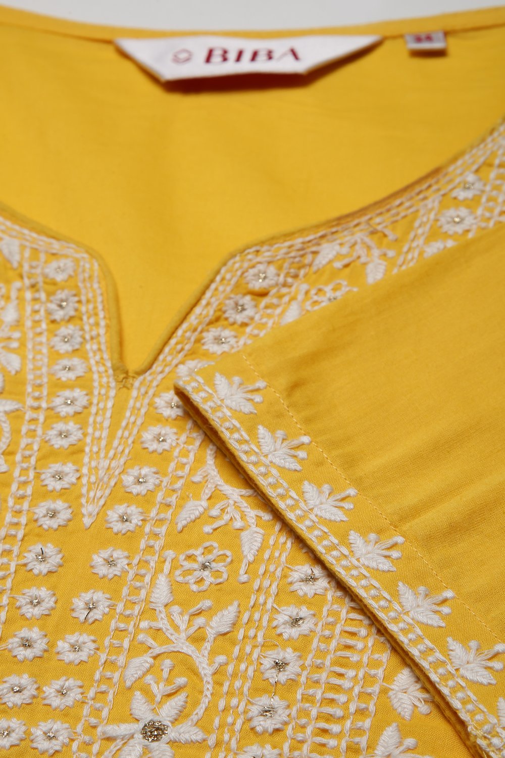 Pink Cotton Chikankari Embroidered Kurta image number 1