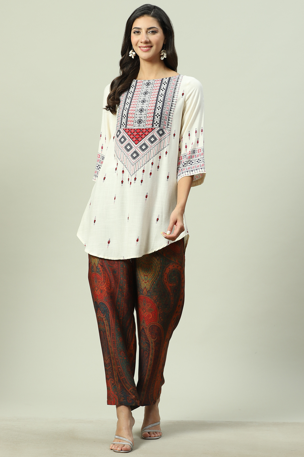 Burnt Orange Rayon Palazzo image number 5