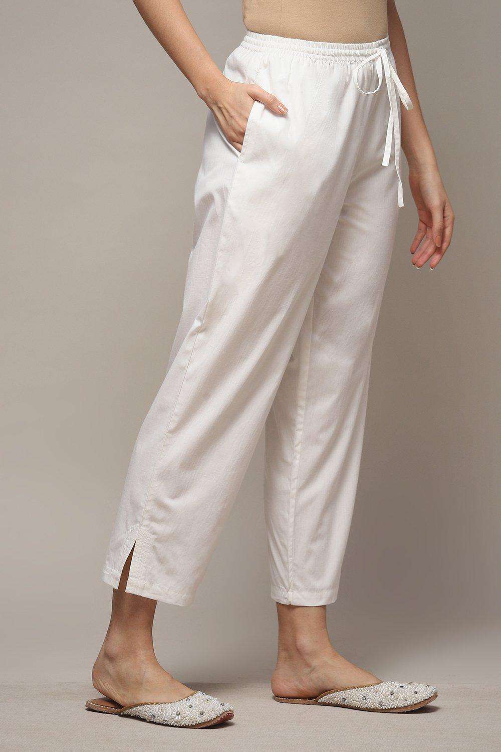 Fuschia Cotton Straight Pant image number 3
