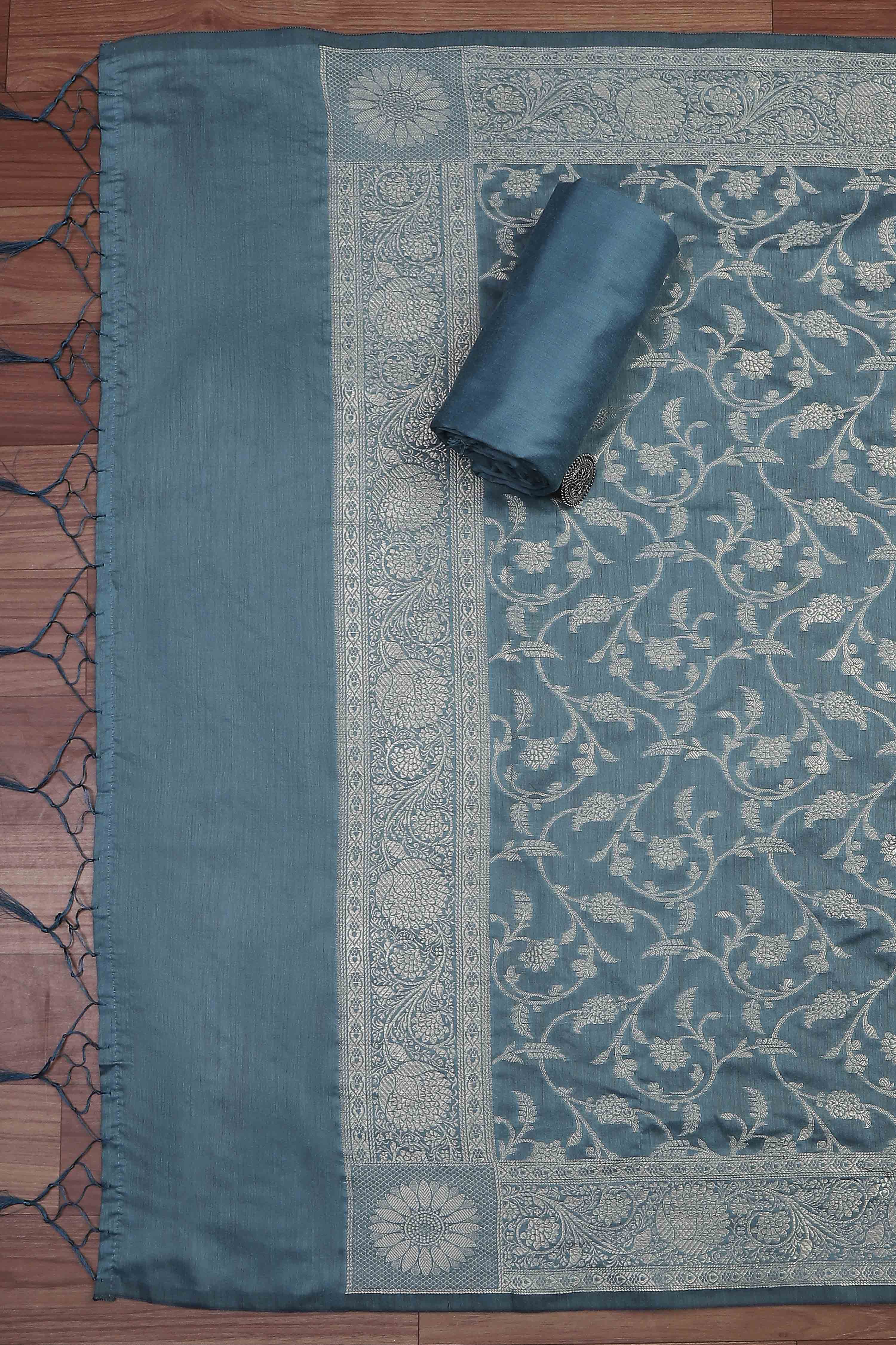 Peach Cotton Printed Embroidered Unstitched Suit Set image number 3