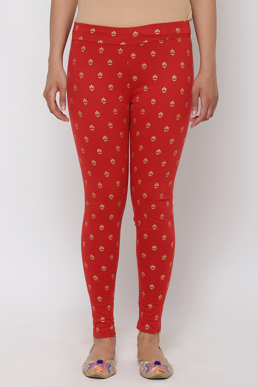 Beige Cotton Leggings image number 0