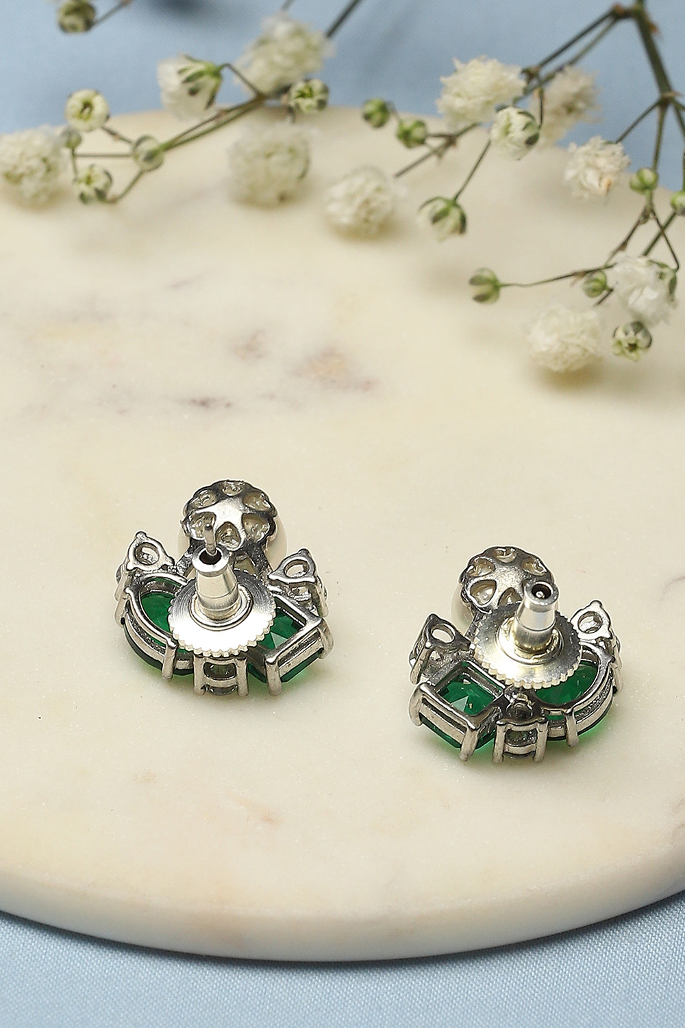 Green Brass earrings image number 2