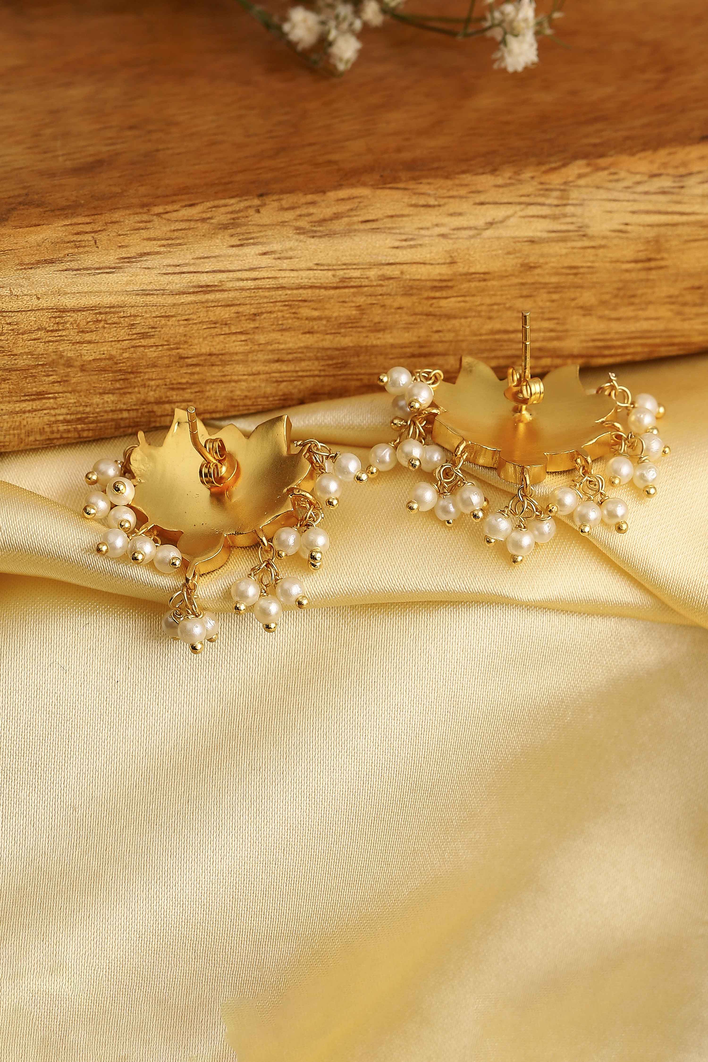 Navy Stone Earrings image number 2