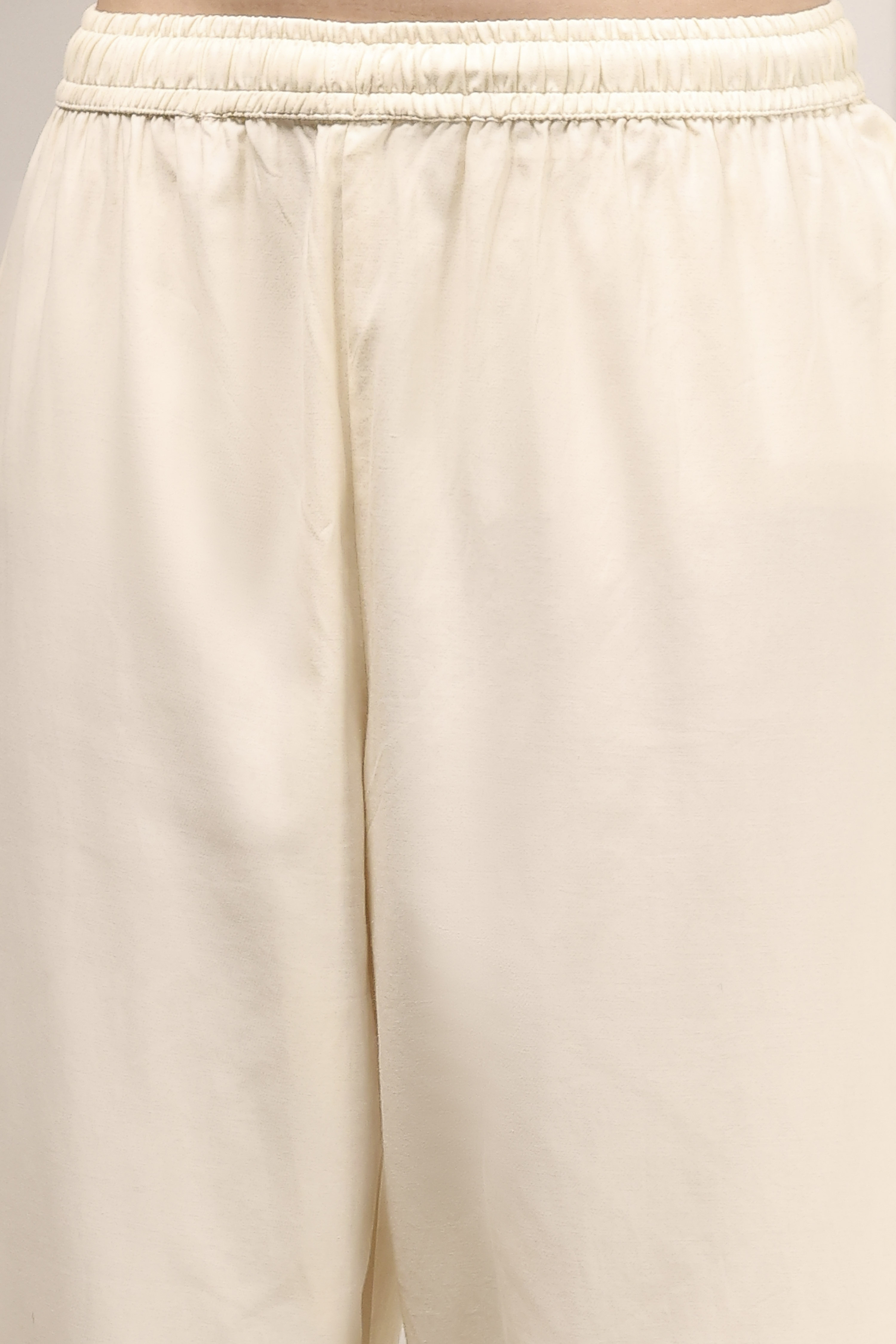 Natural White Chanderi Straight Dyed Suit Set image number 2