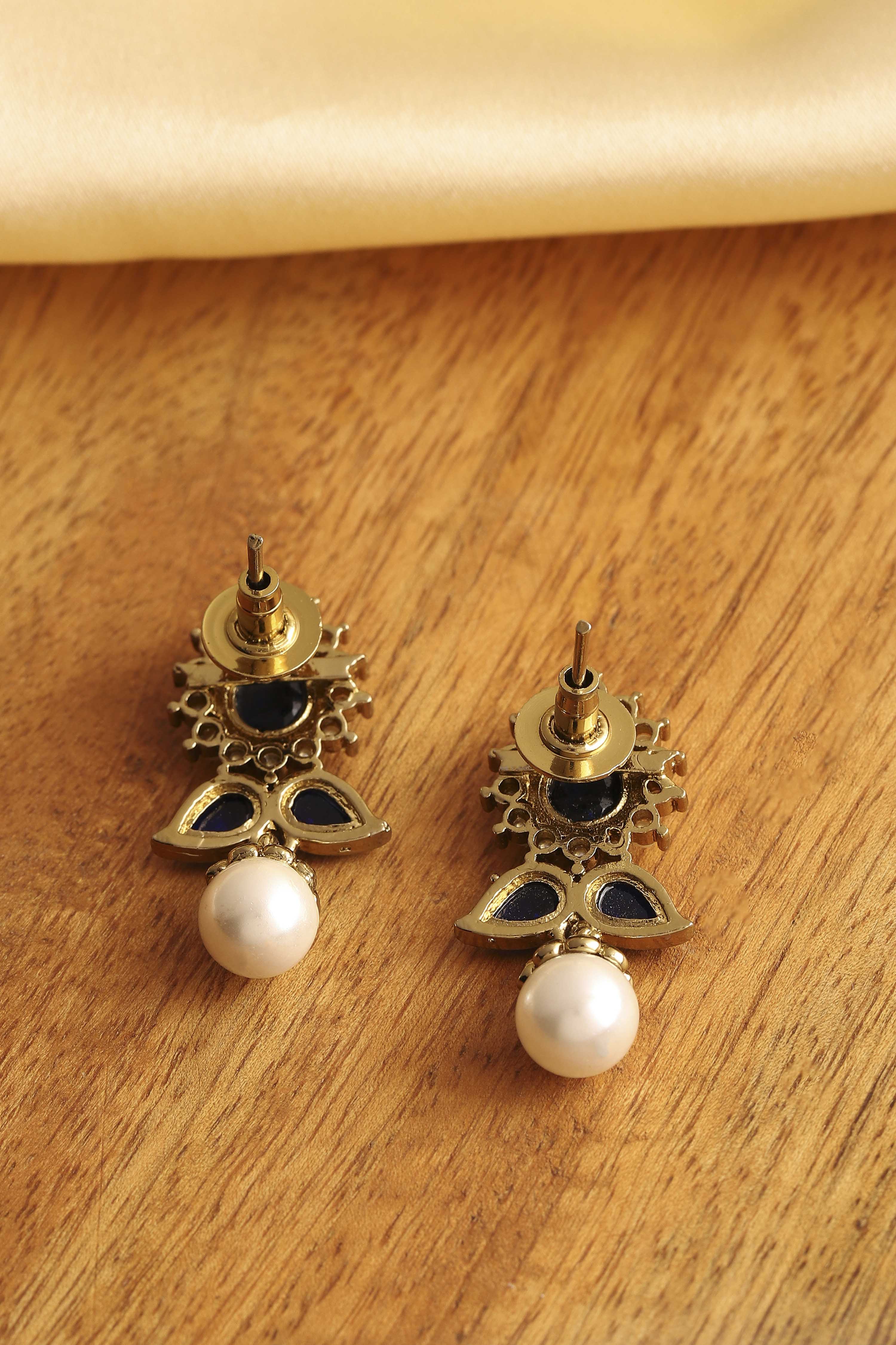 Navy Alloy Drop & Danglers image number 2