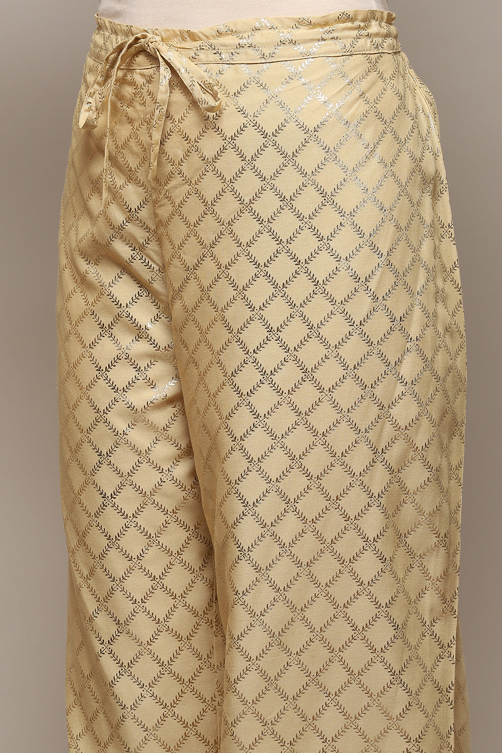 Navy Blue Rayon flax Straight Kurta Palazzo Suit Set image number 2