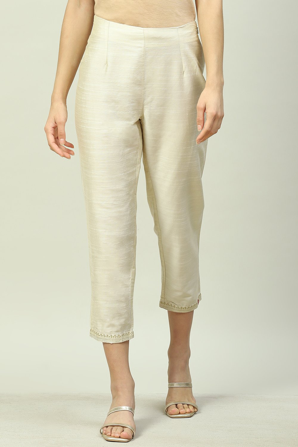 Cappucino Art Silk Pants