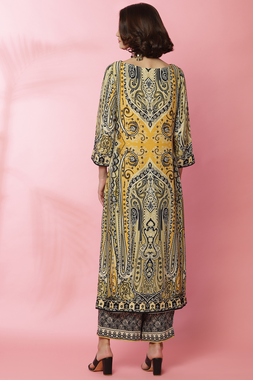 Orange Rayon Straight Kurta image number 5