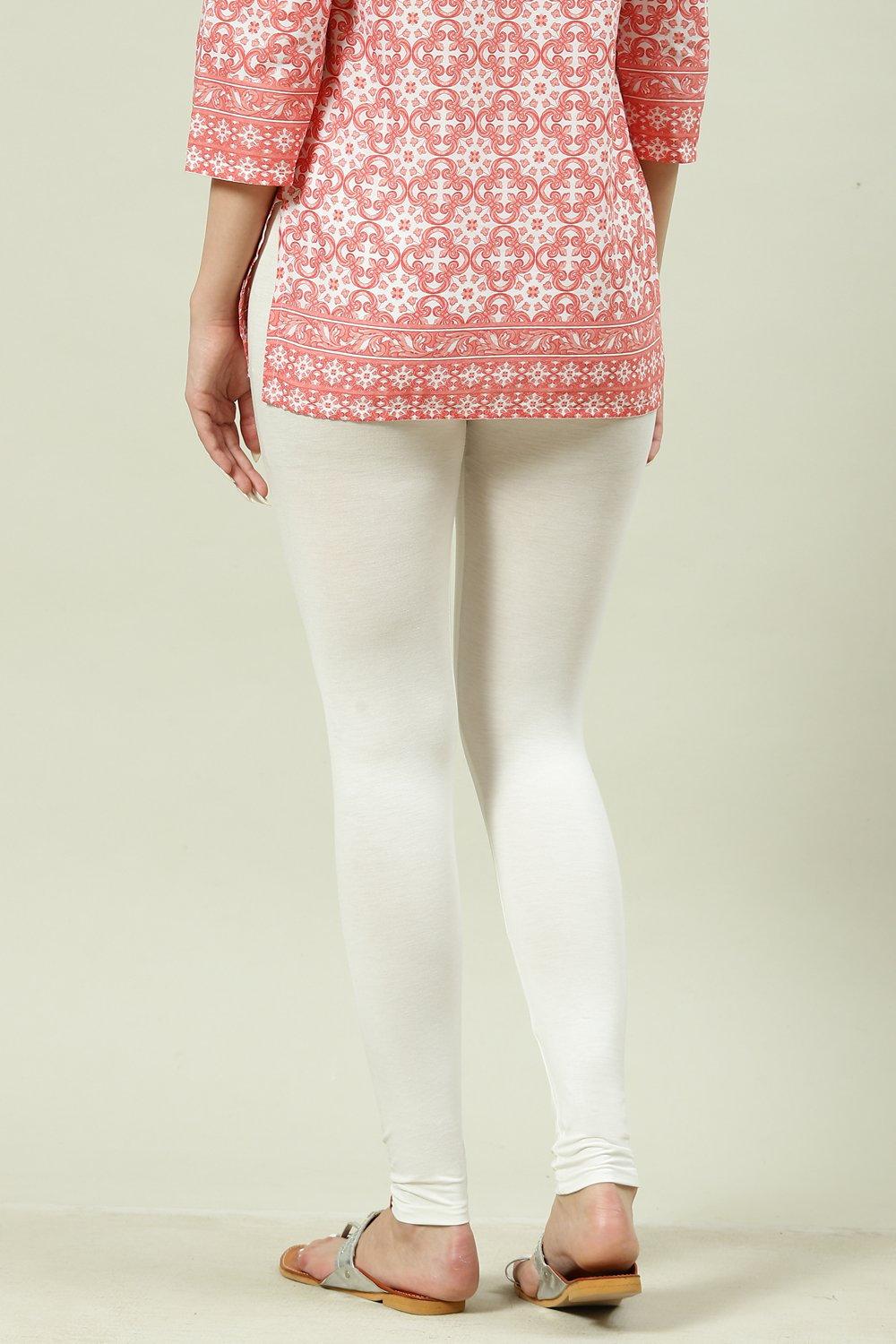 Black Viscose Lycra Solid Leggings image number 4