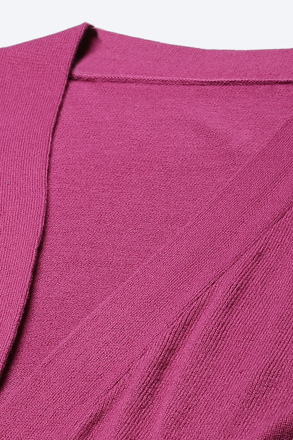 Pink Berry Straight Acrylic Solid Shrug image number 1