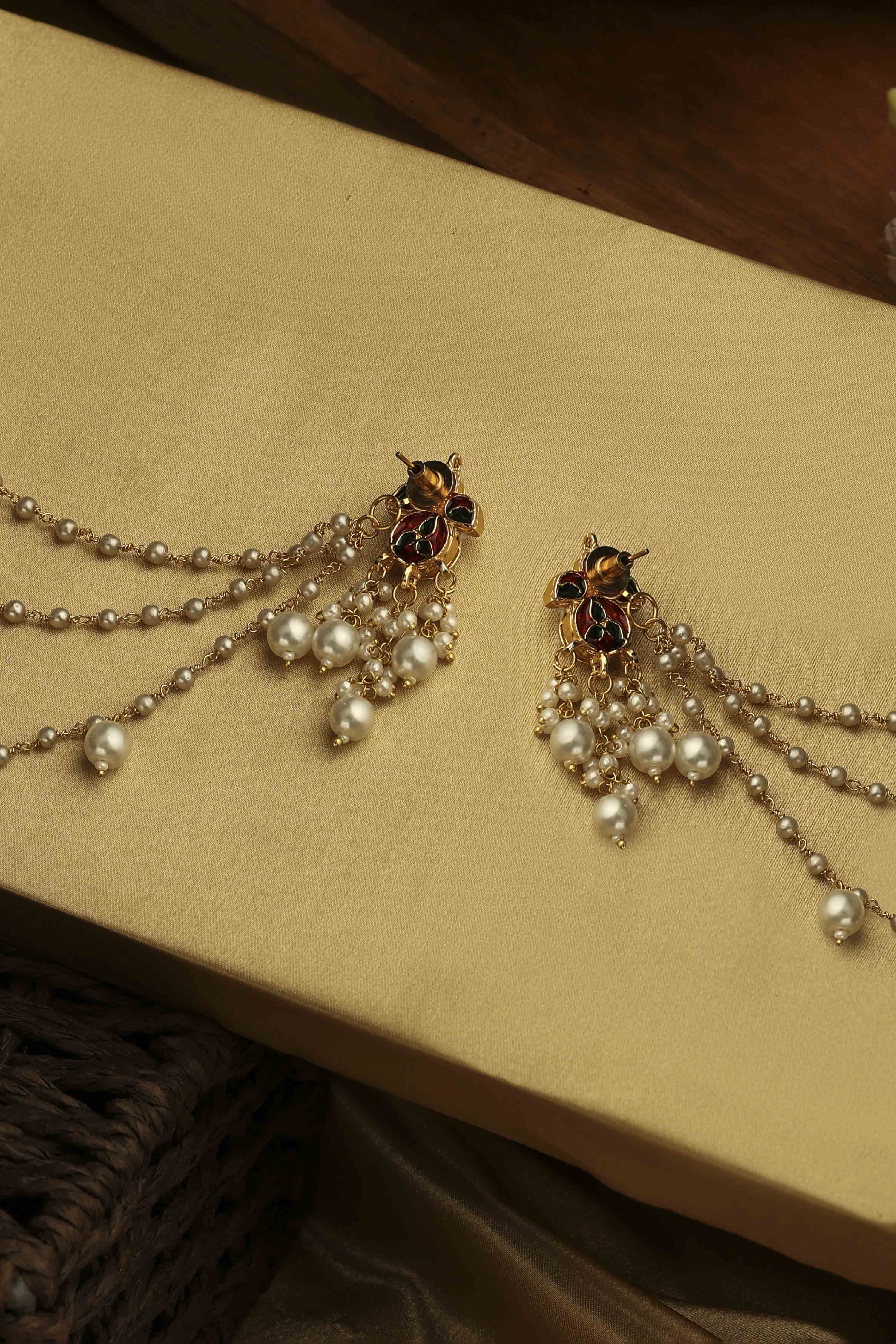 White Brass Drop & Danglers image number 2