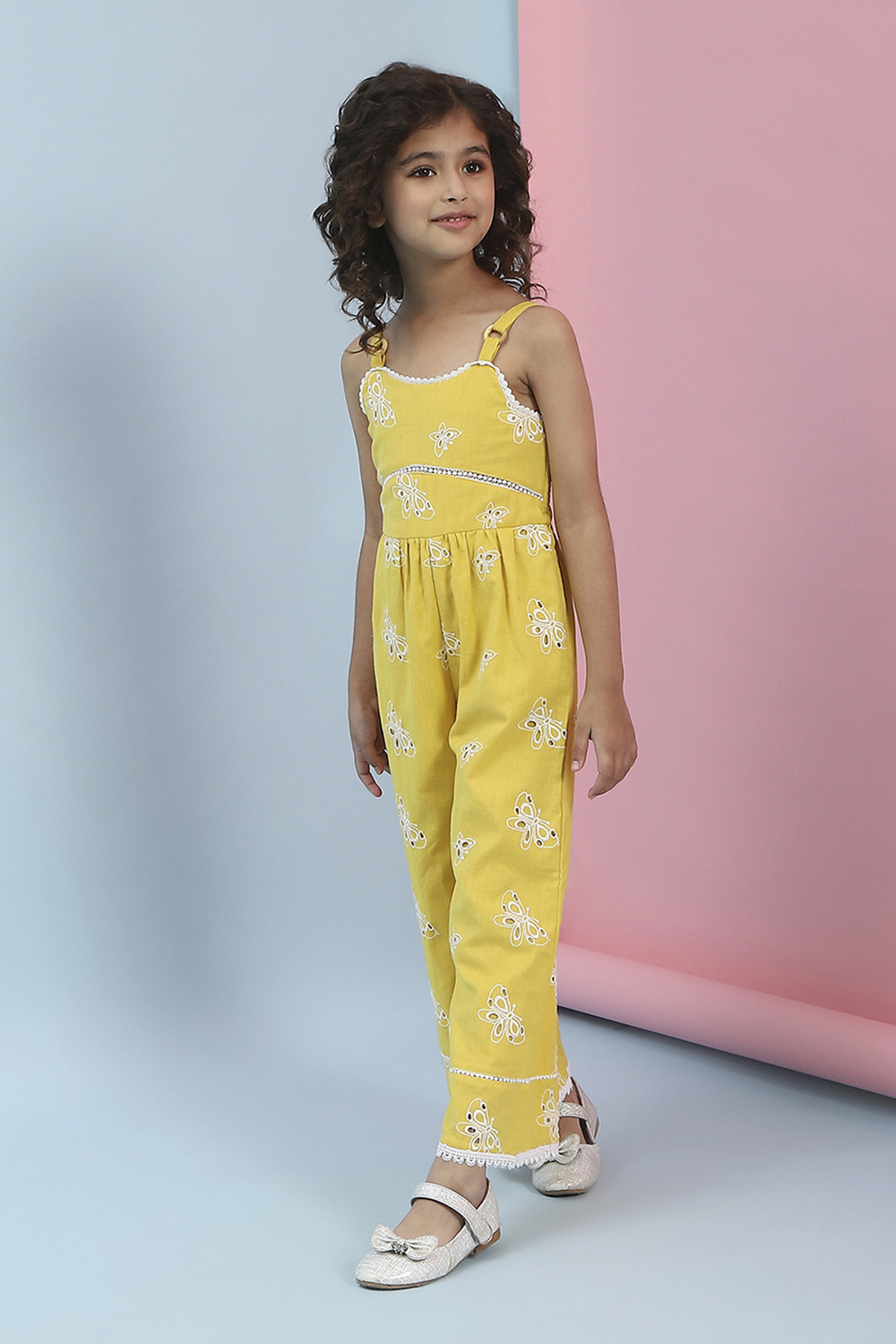 Yellow Cotton Jumpsuit image number 2