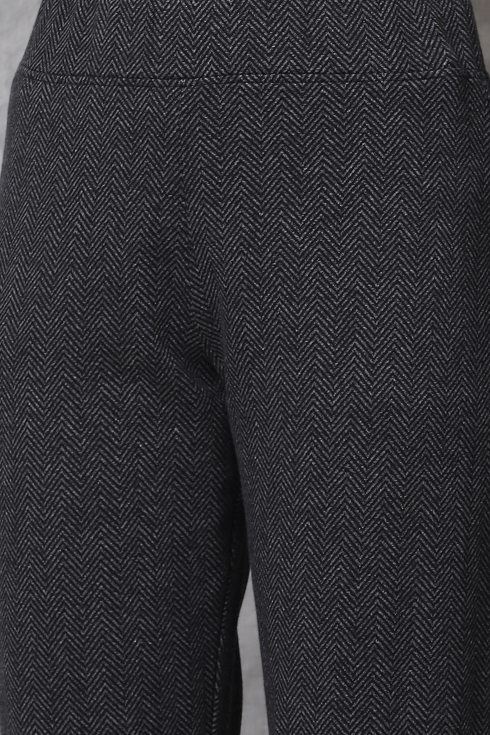 Navy Straight Cotton Pants image number 1