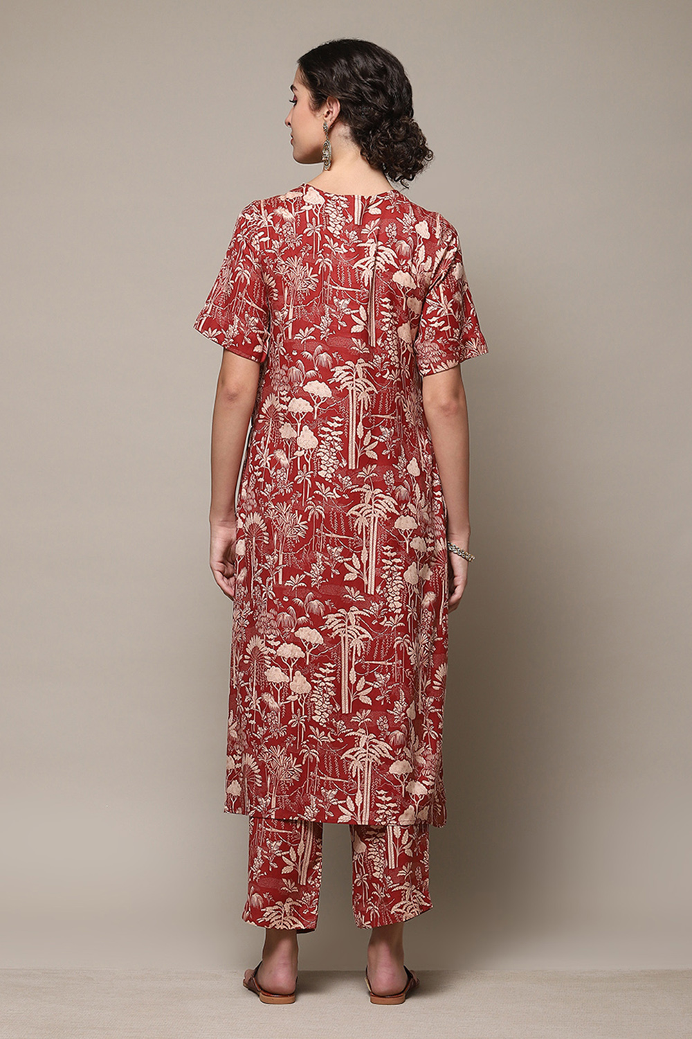 Terracotta LIVA Straight Printed 2 Piece Set image number 4