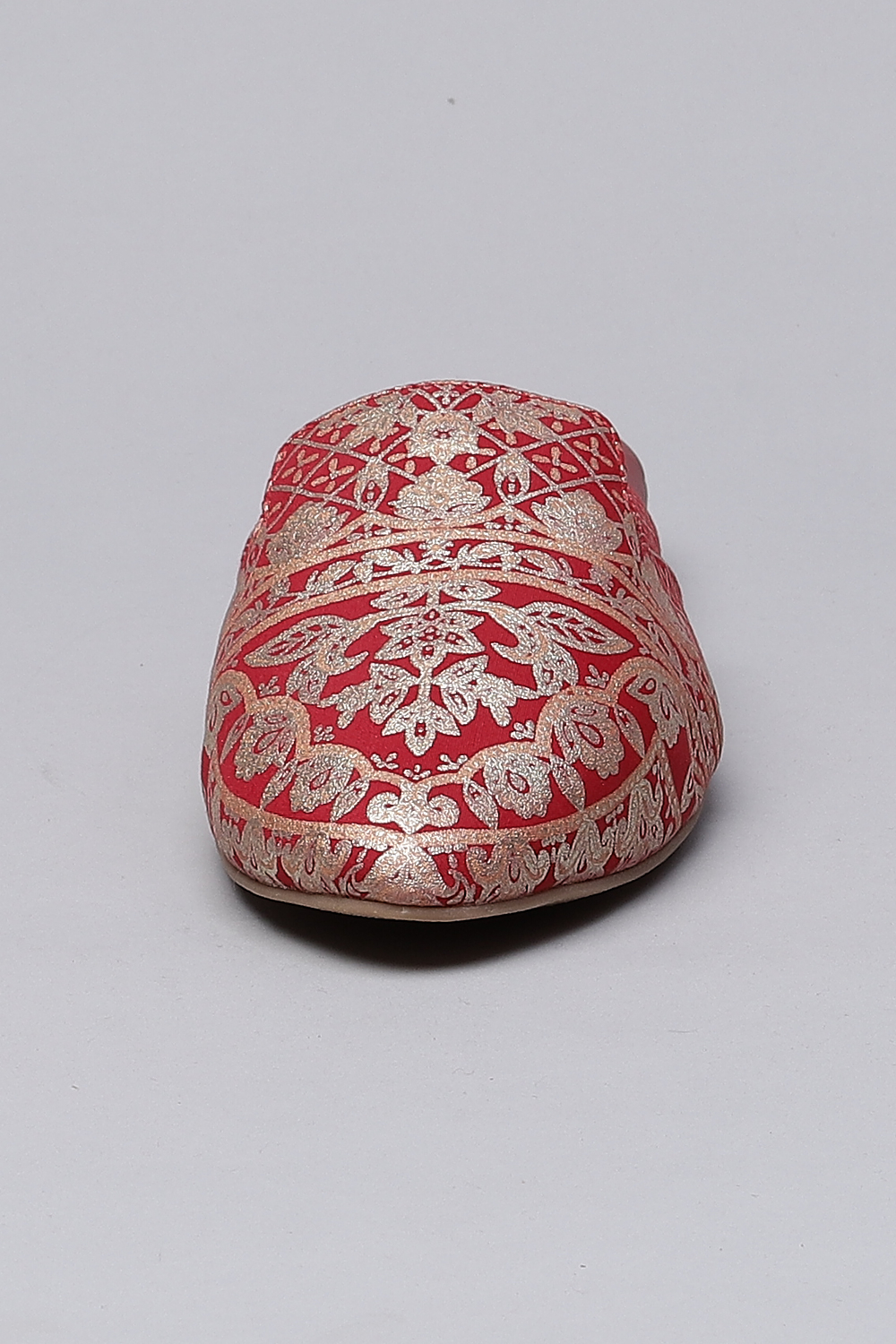 Maroon Fabric Formal Mules image number 5