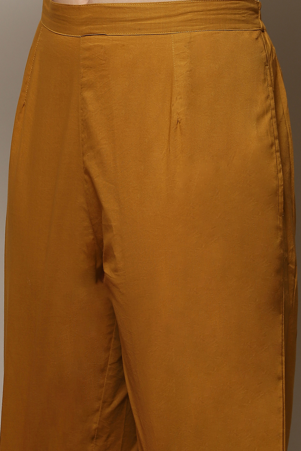 Light Brown Chanderi Blend Panelled Unstitched Suit Set image number 3