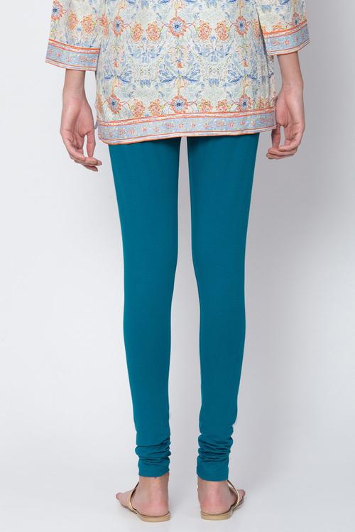 Fuschia Cotton Blend Solid Churidar image number 3
