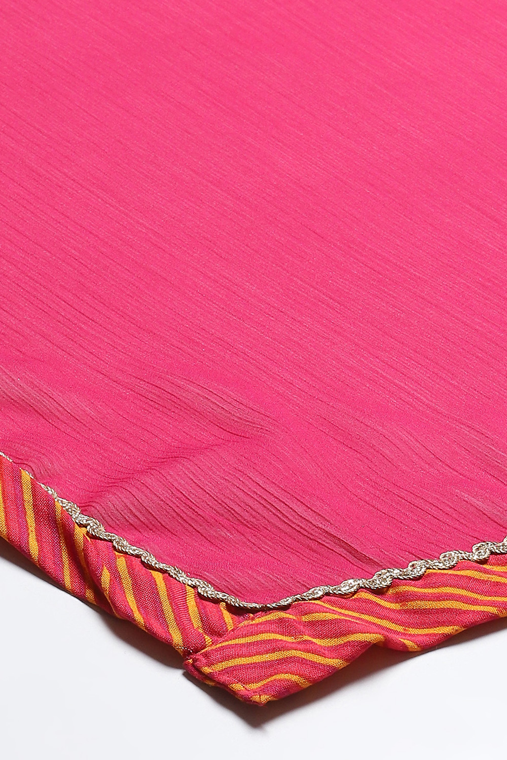 Onion Pink & Mustard LIVA Kalidar Kurta Churi Salwar Suit Set image number 3