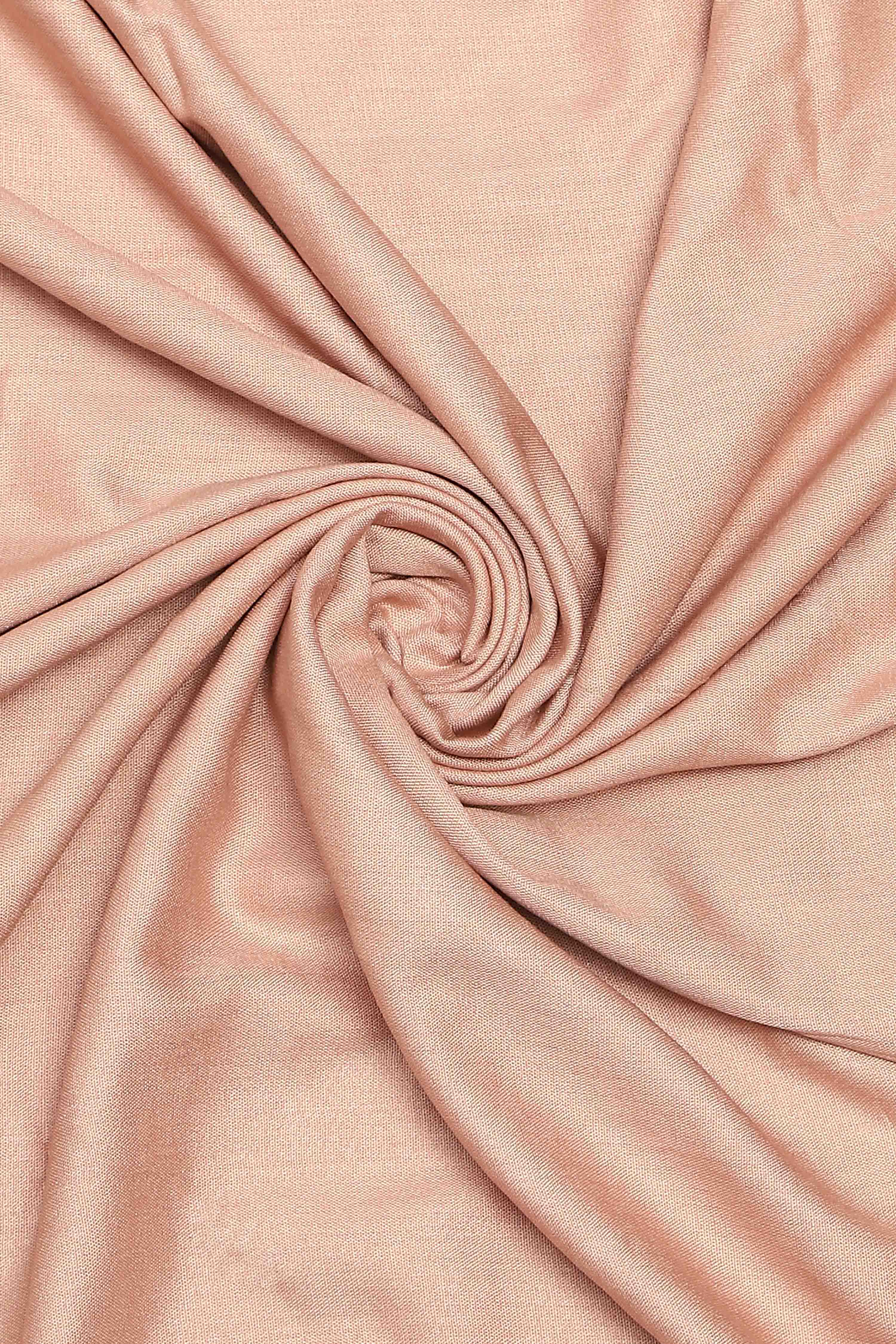 Peach Chanderi  Neck Patti Unstitched Suit Set image number 2