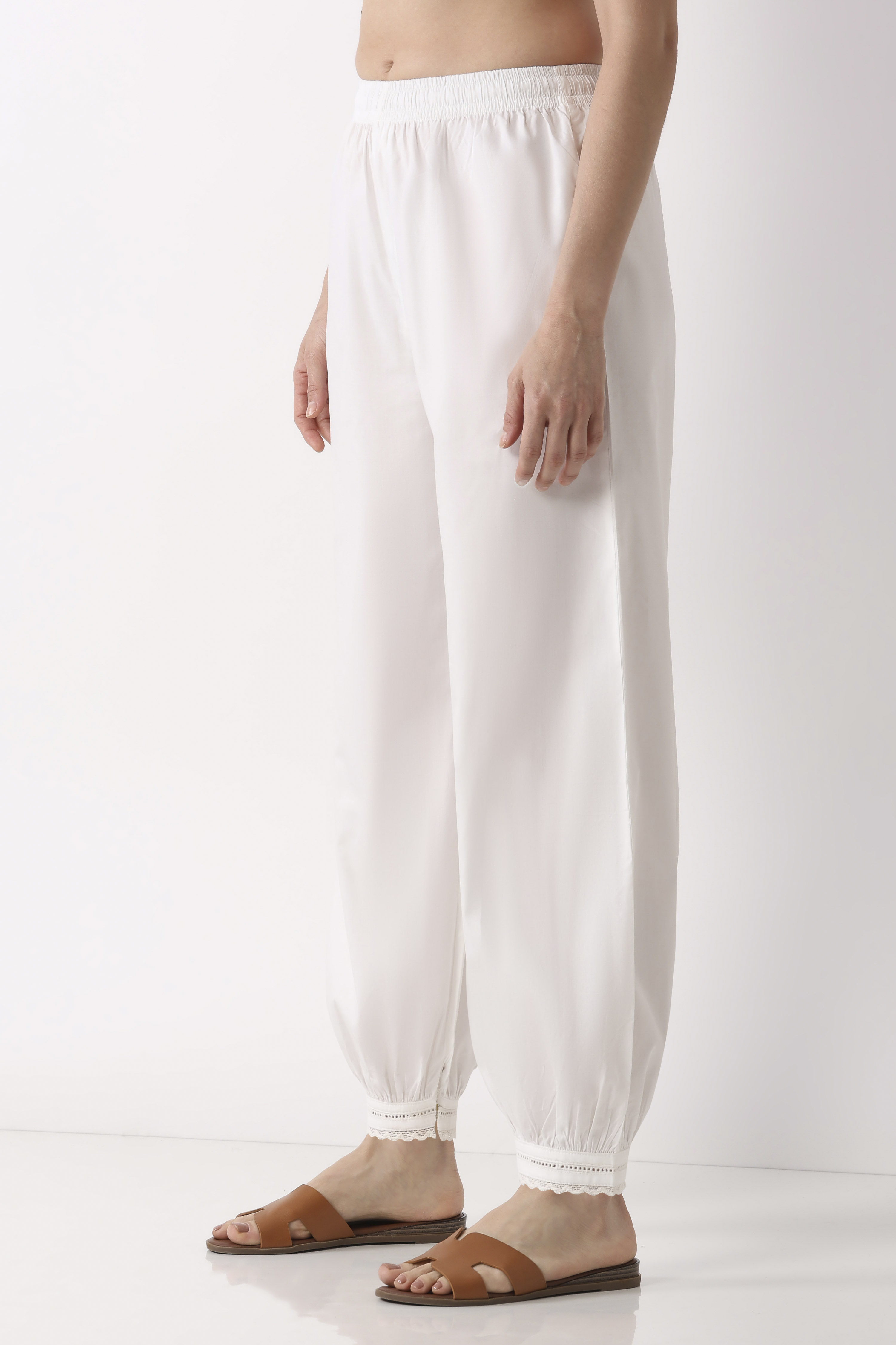 Light Beige Cotton Salwar Pants image number 2