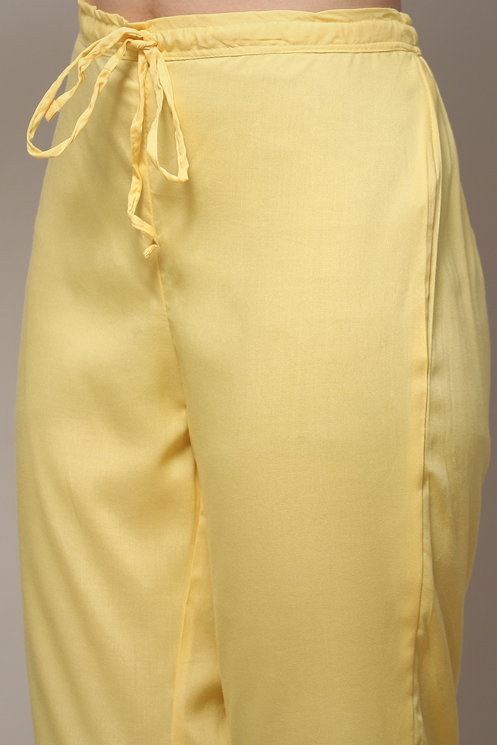 Yellow Modal A-Line Kurta Palazzo Suit Set image number 6